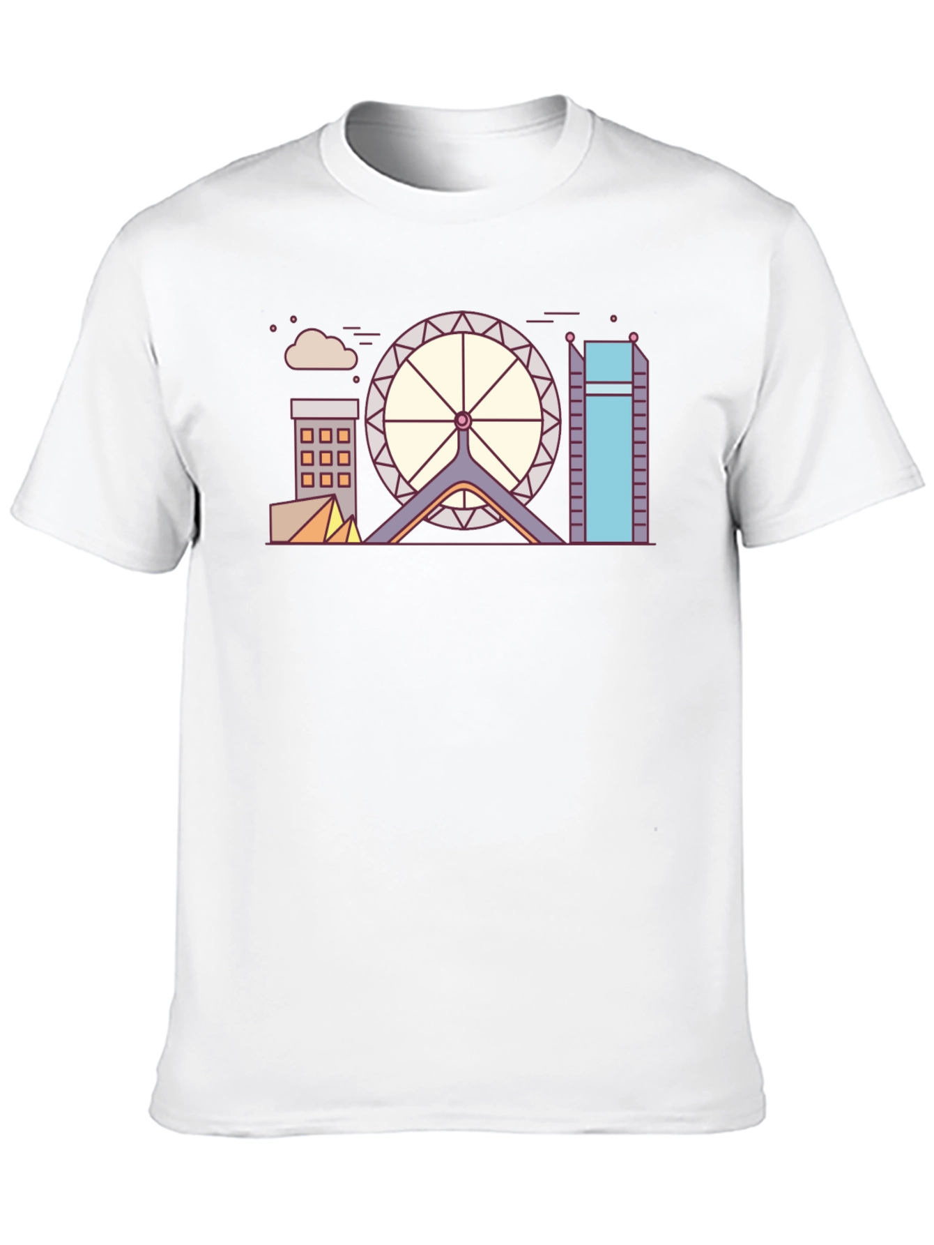 Geometric Cityscape Graphic Tee