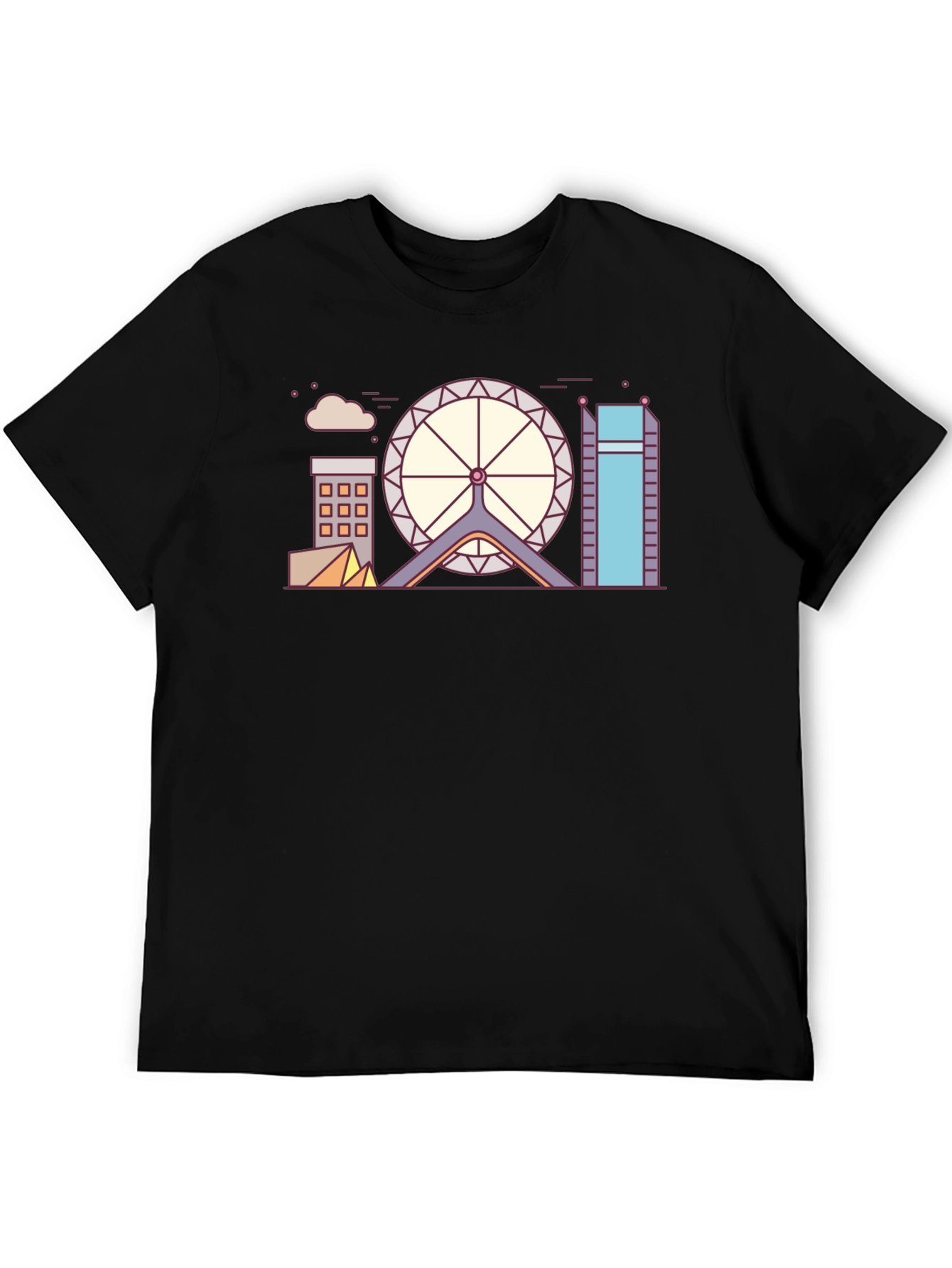 Geometric Cityscape Graphic Tee