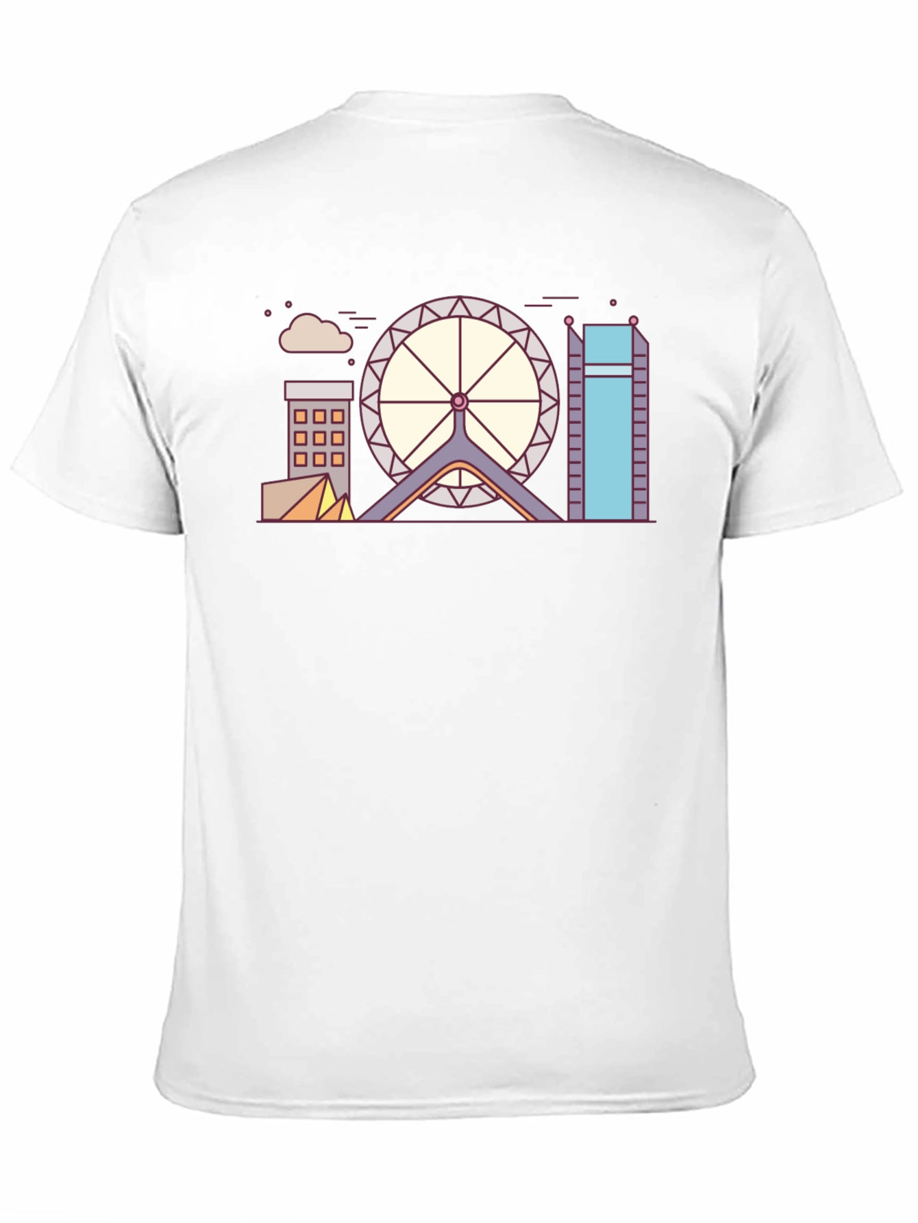 Geometric Cityscape Graphic Tee