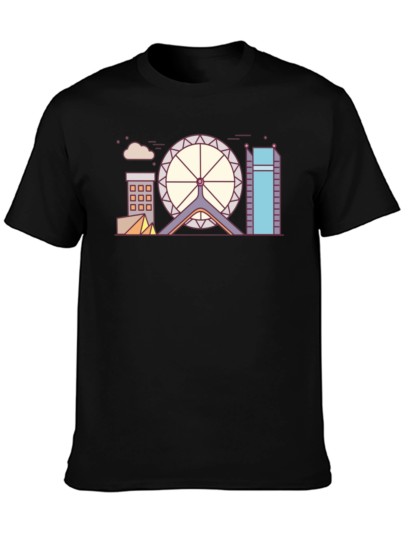 Geometric Cityscape Graphic Tee