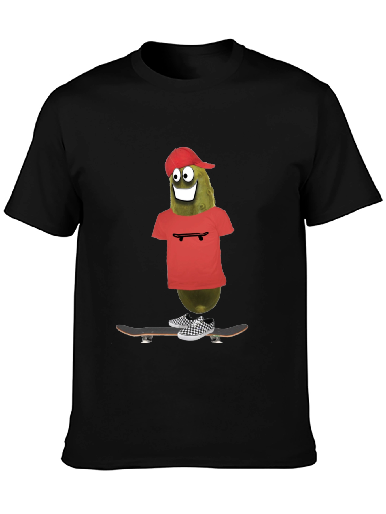 Pickle Rick Skateboarder Tee - Funny Graphic T-Shirt