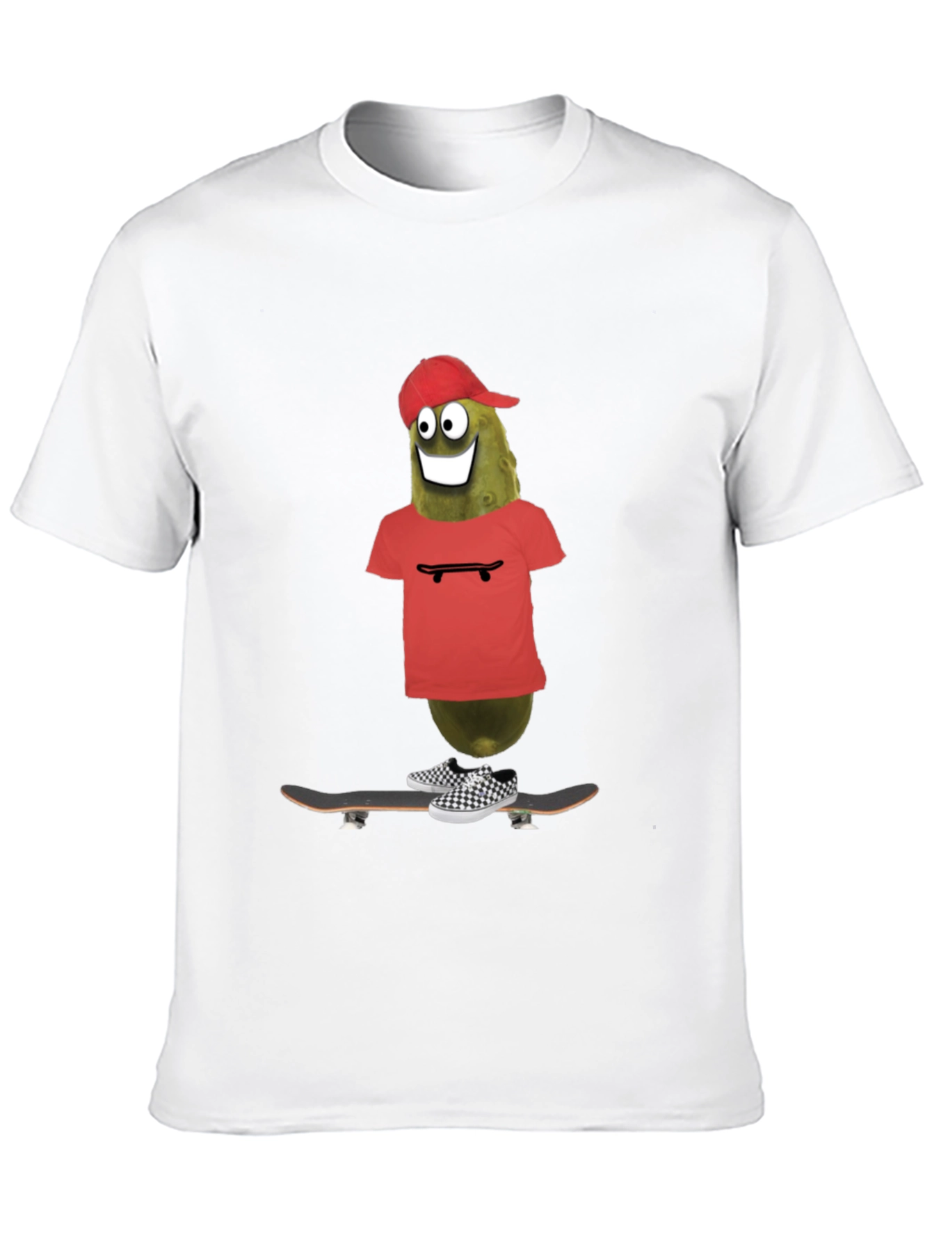 Pickle Rick Skateboarder Tee - Funny Graphic T-Shirt