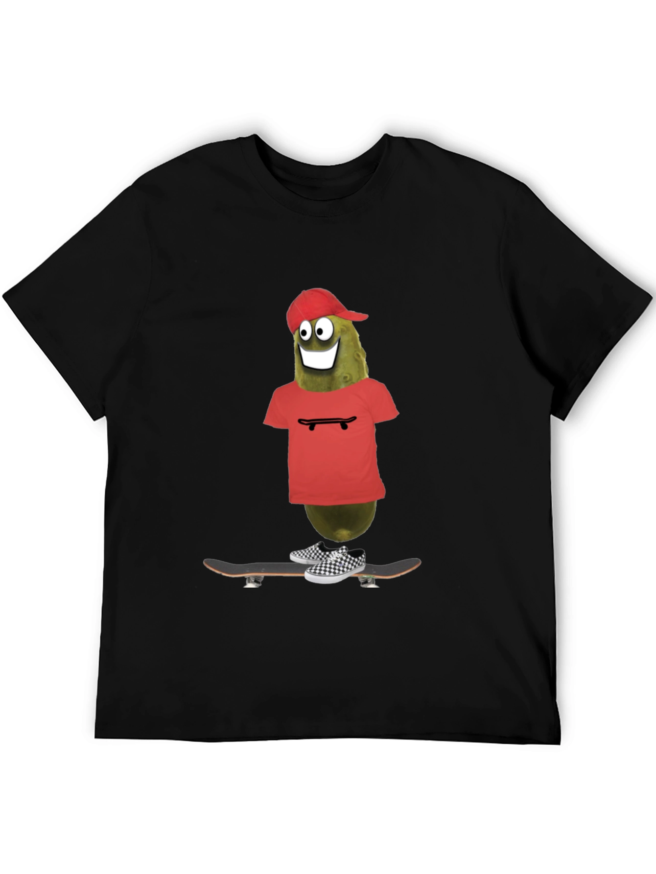 Pickle Rick Skateboarder Tee - Funny Graphic T-Shirt