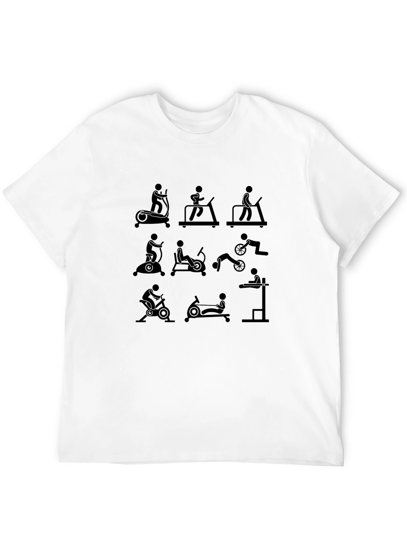 Fitness Machine Icons T-Shirt