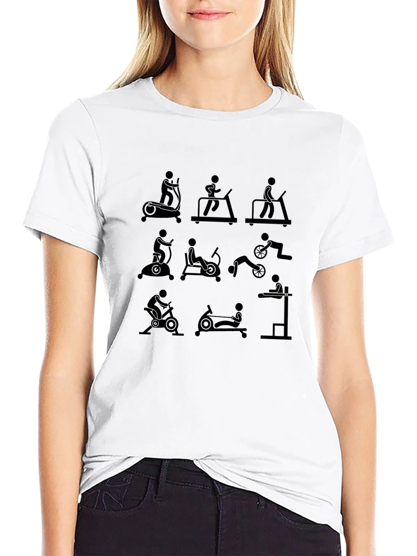 Fitness Machine Icons T-Shirt