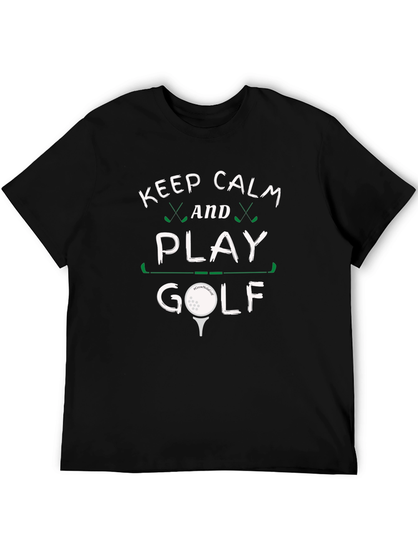 Keep Calm and Play Golf Black Tee