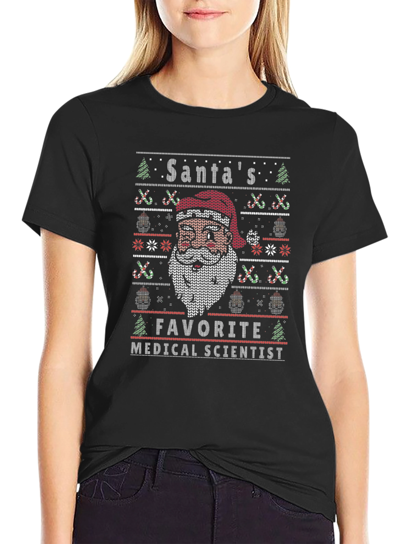 Santas Favorite Medical Scientist Holiday T-Shirt