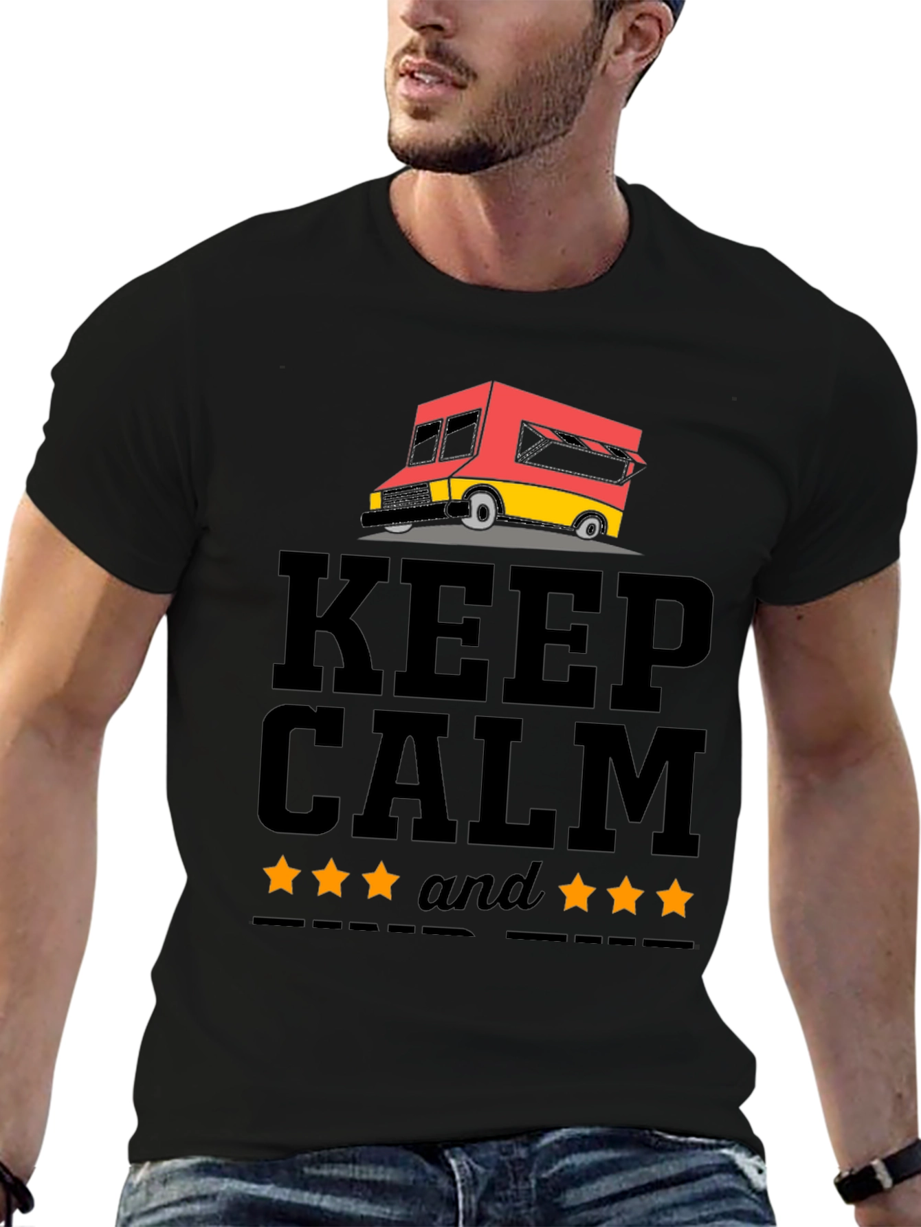 Keep Calm 5-Star Food Truck Graphic Tee