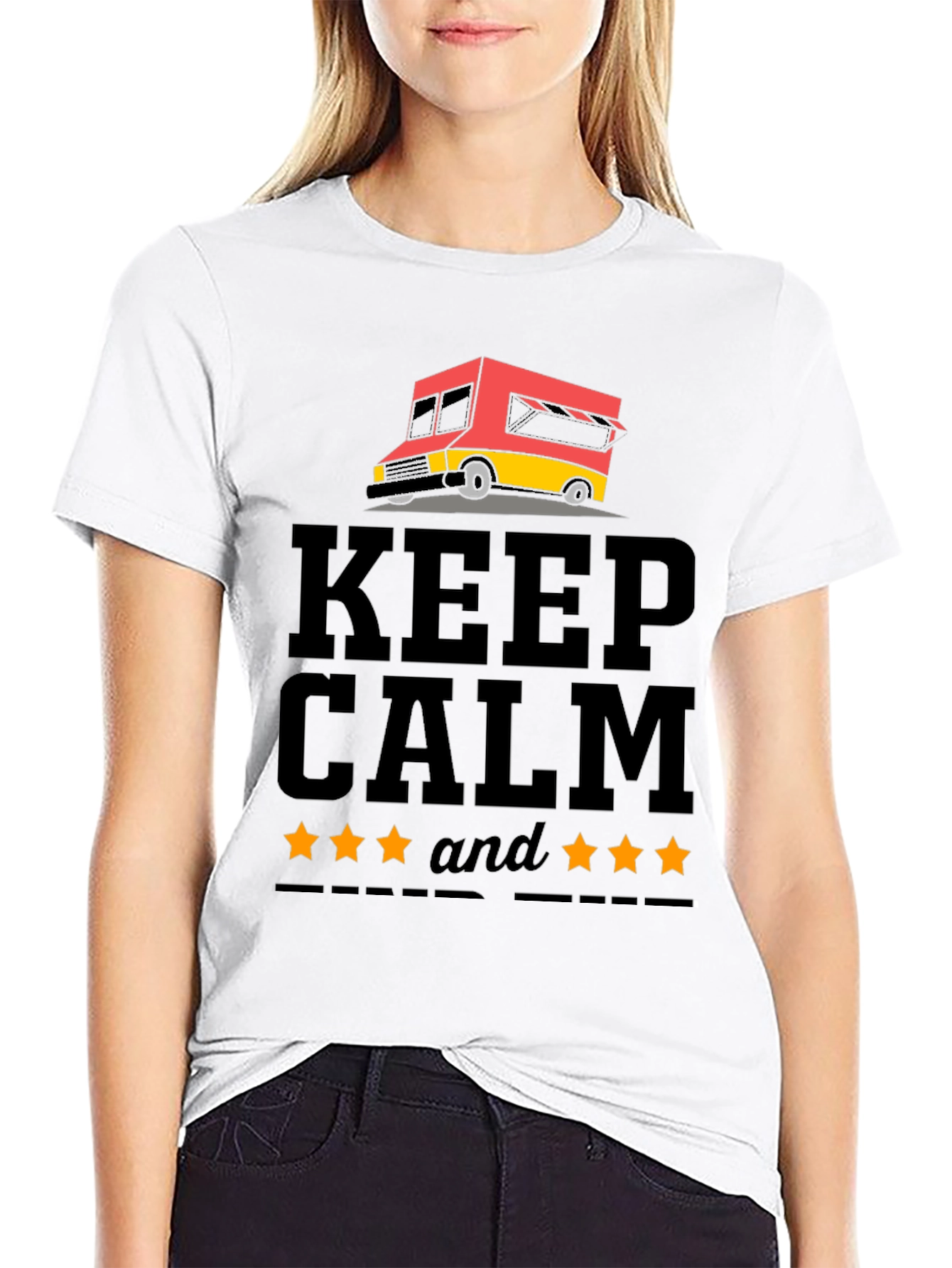 Keep Calm 5-Star Food Truck Graphic Tee