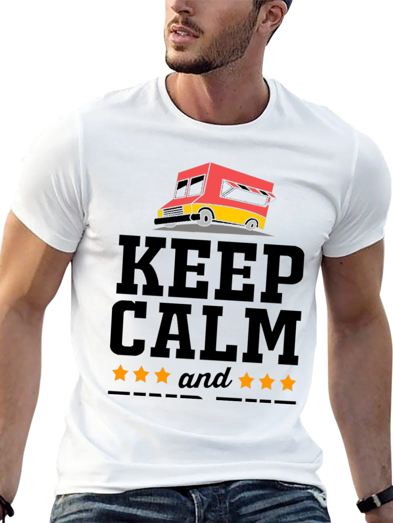 Keep Calm 5-Star Food Truck Graphic Tee