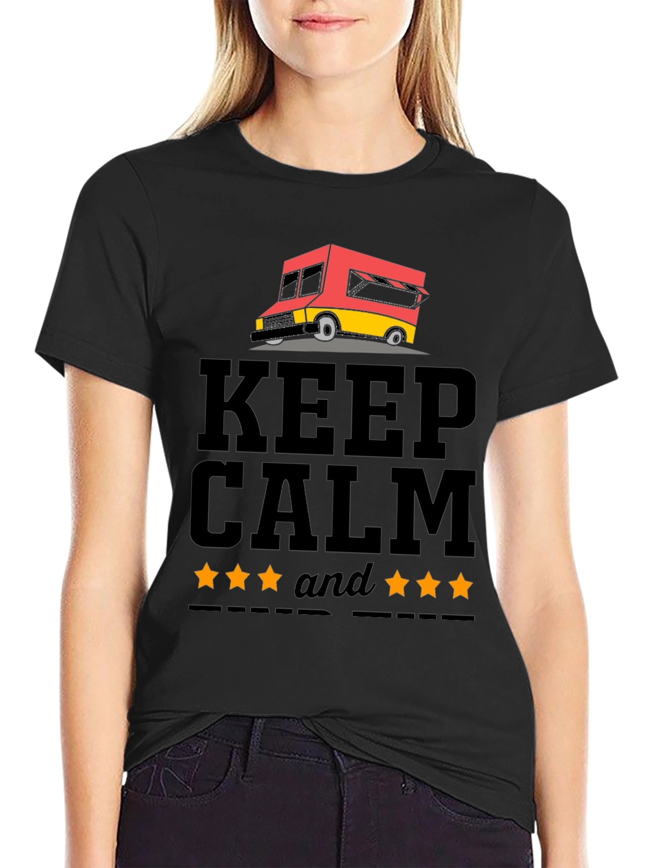 Keep Calm 5-Star Food Truck Graphic Tee