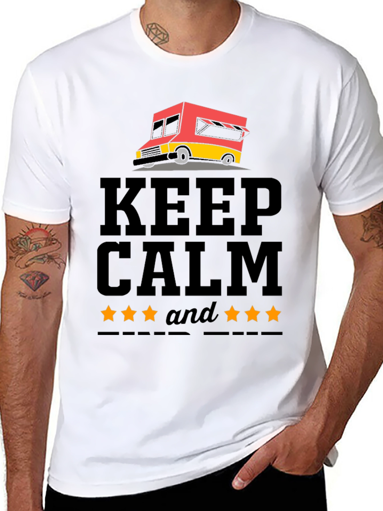 Keep Calm 5-Star Food Truck Graphic Tee