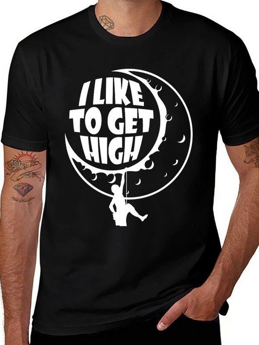 I Like To Get High Climbing Black T-Shirt