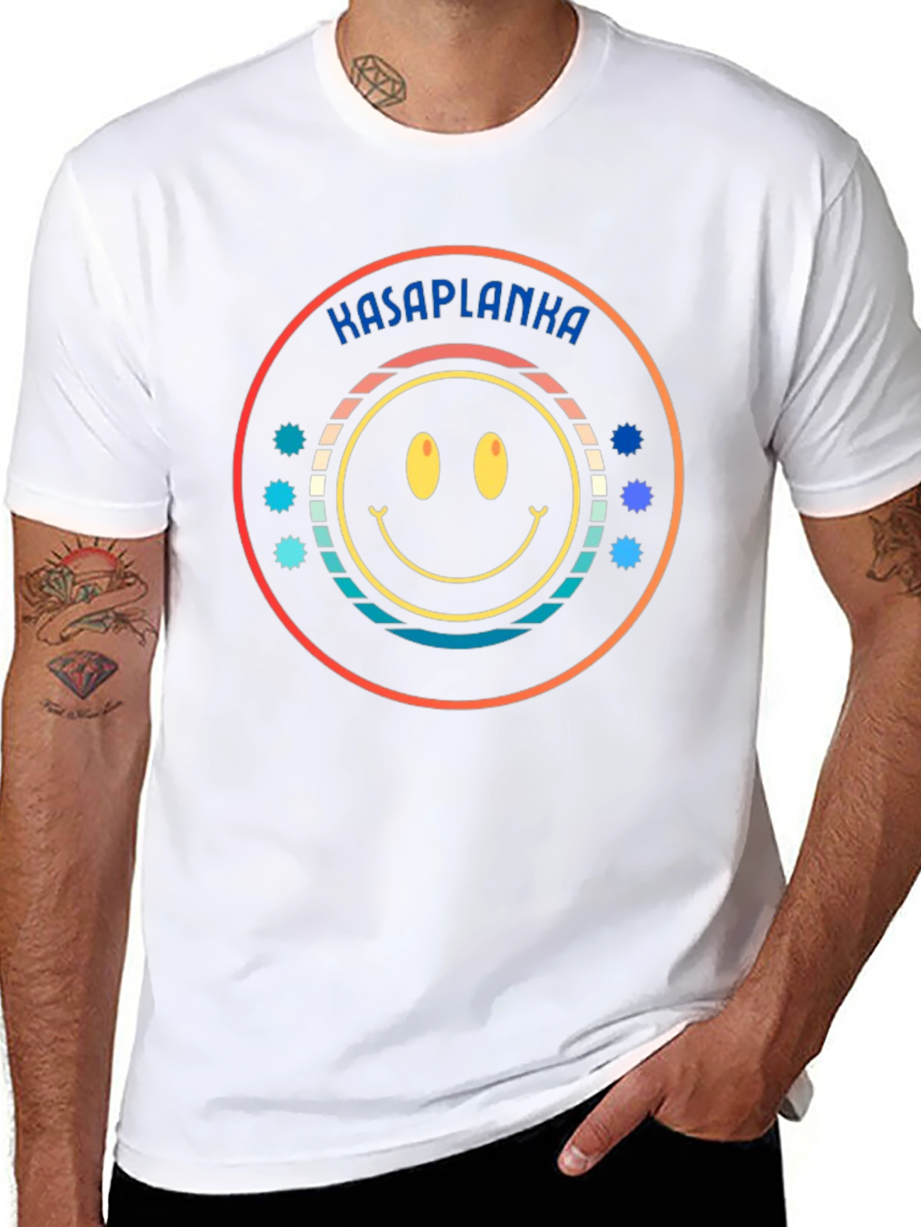 Kasaplanka Smiley Face Graphic T-Shirt