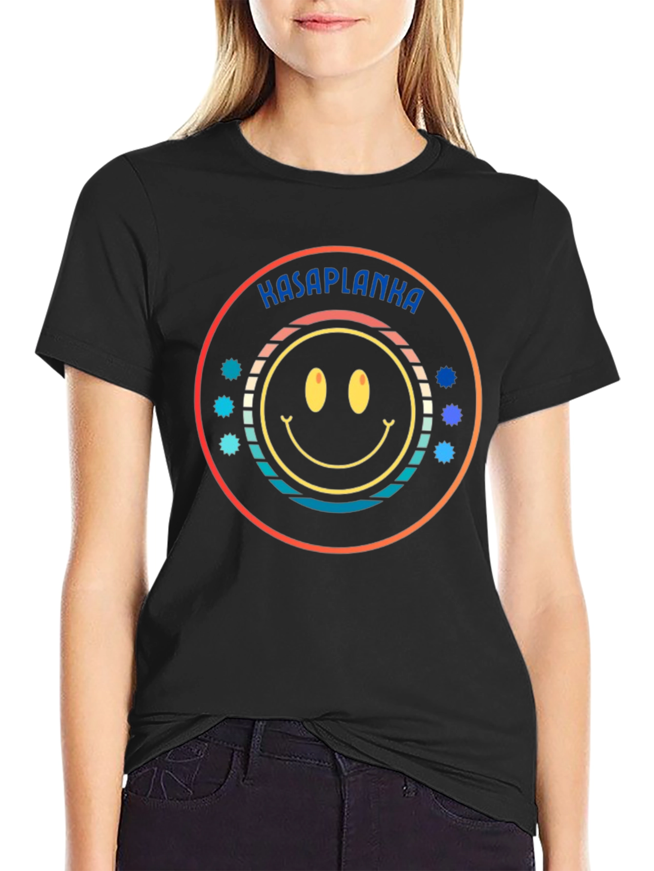 Kasaplanka Smiley Face Graphic T-Shirt