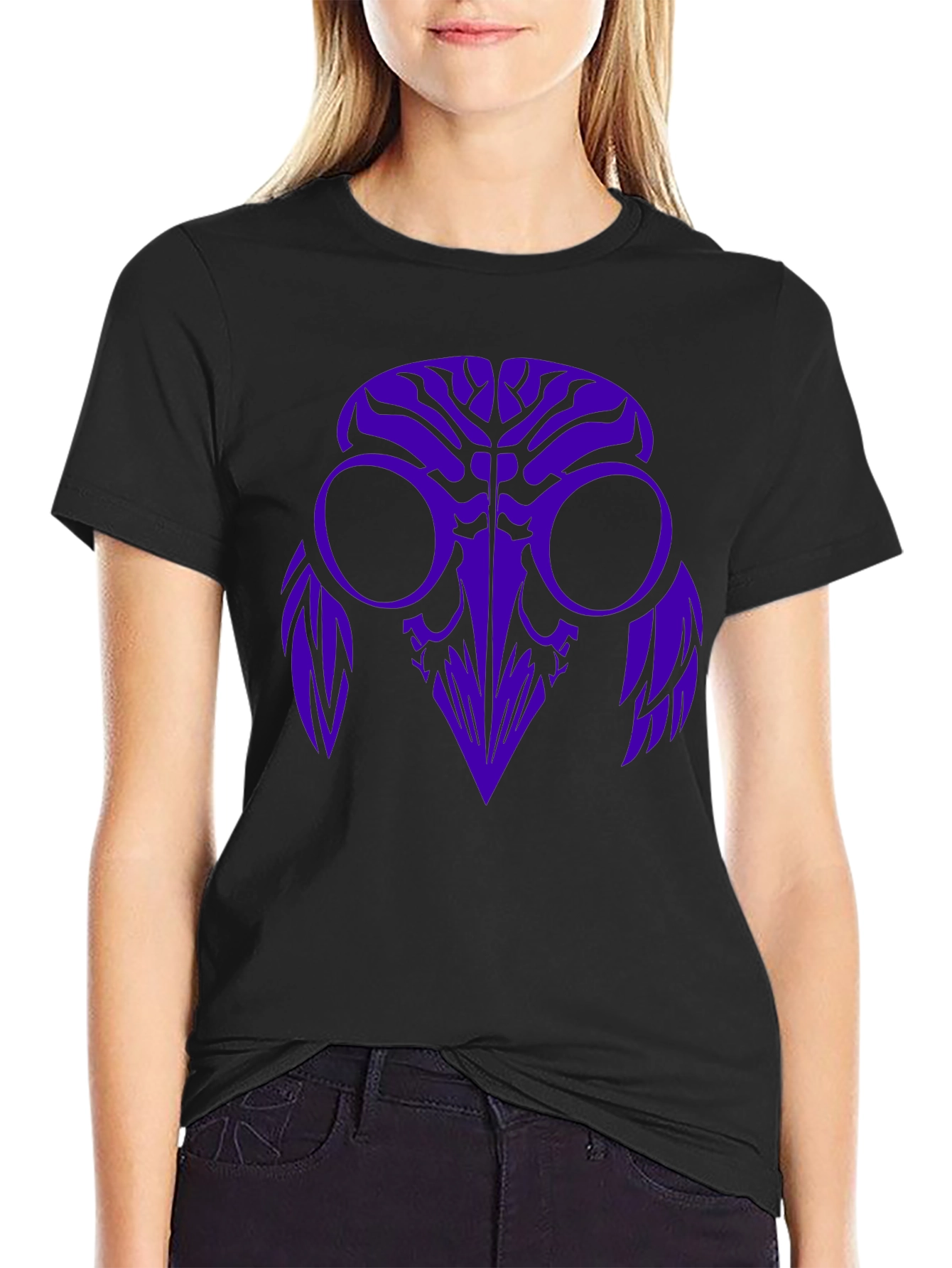 Raven Mask Graphic Tee - Black