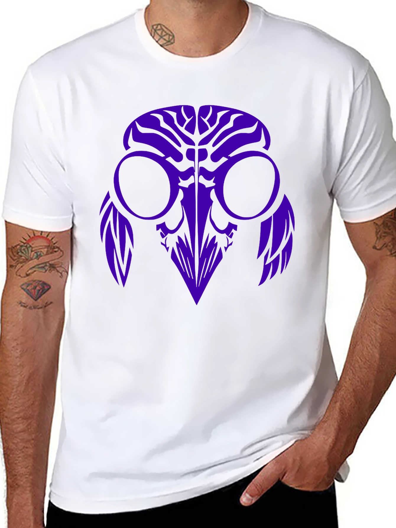 Raven Mask Graphic Tee - Black