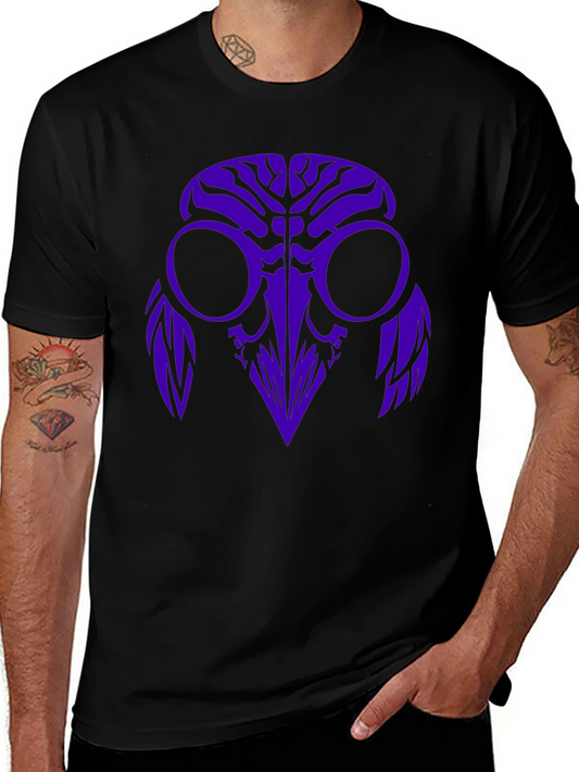 Raven Mask Graphic Tee - Black