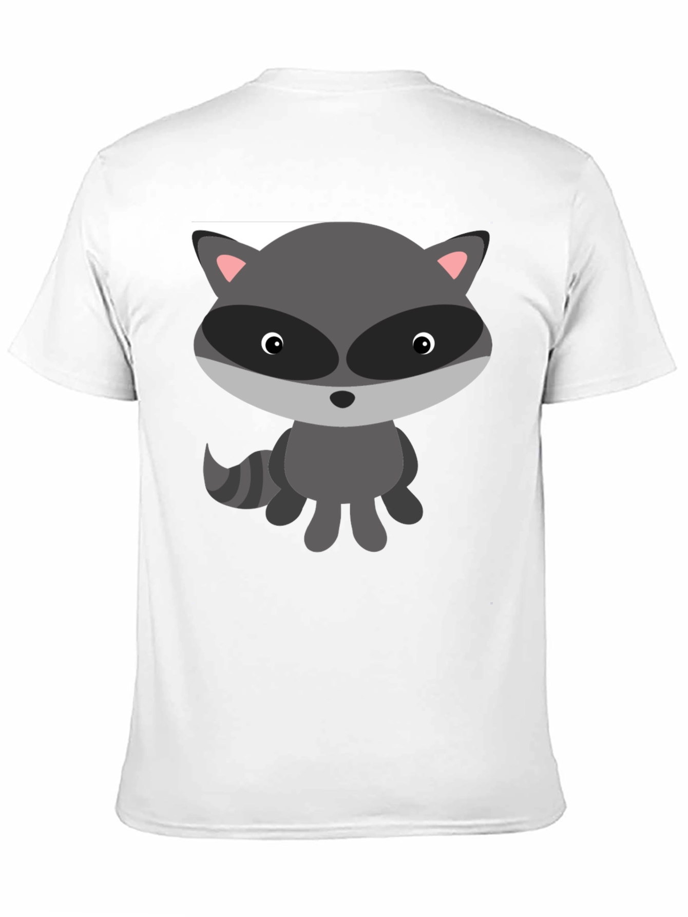 Cute Raccoon Graphic Tee - Soft Cotton Black T-Shirt