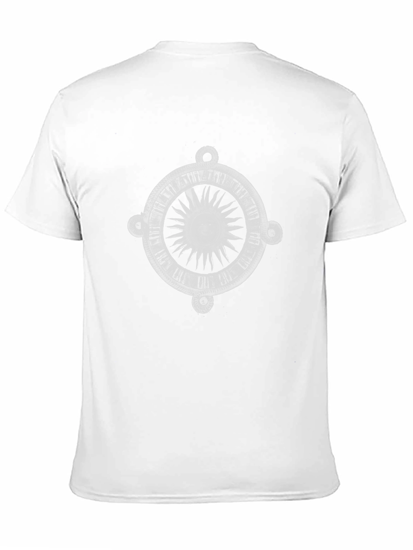 Celestial Sun Serpent Graphic Tee - Black