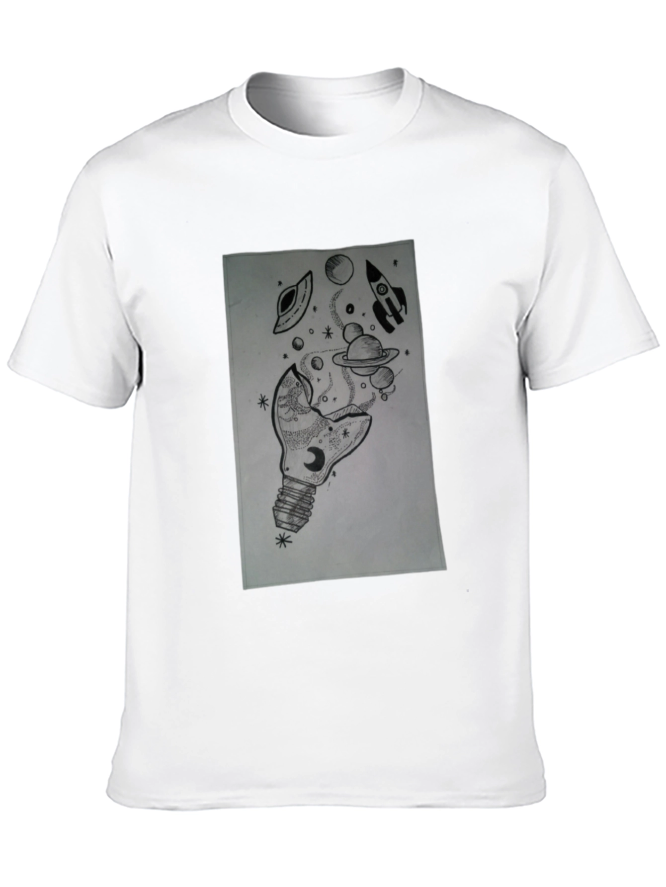 Space Bulb Black T-Shirt - Galaxy Dream Tee