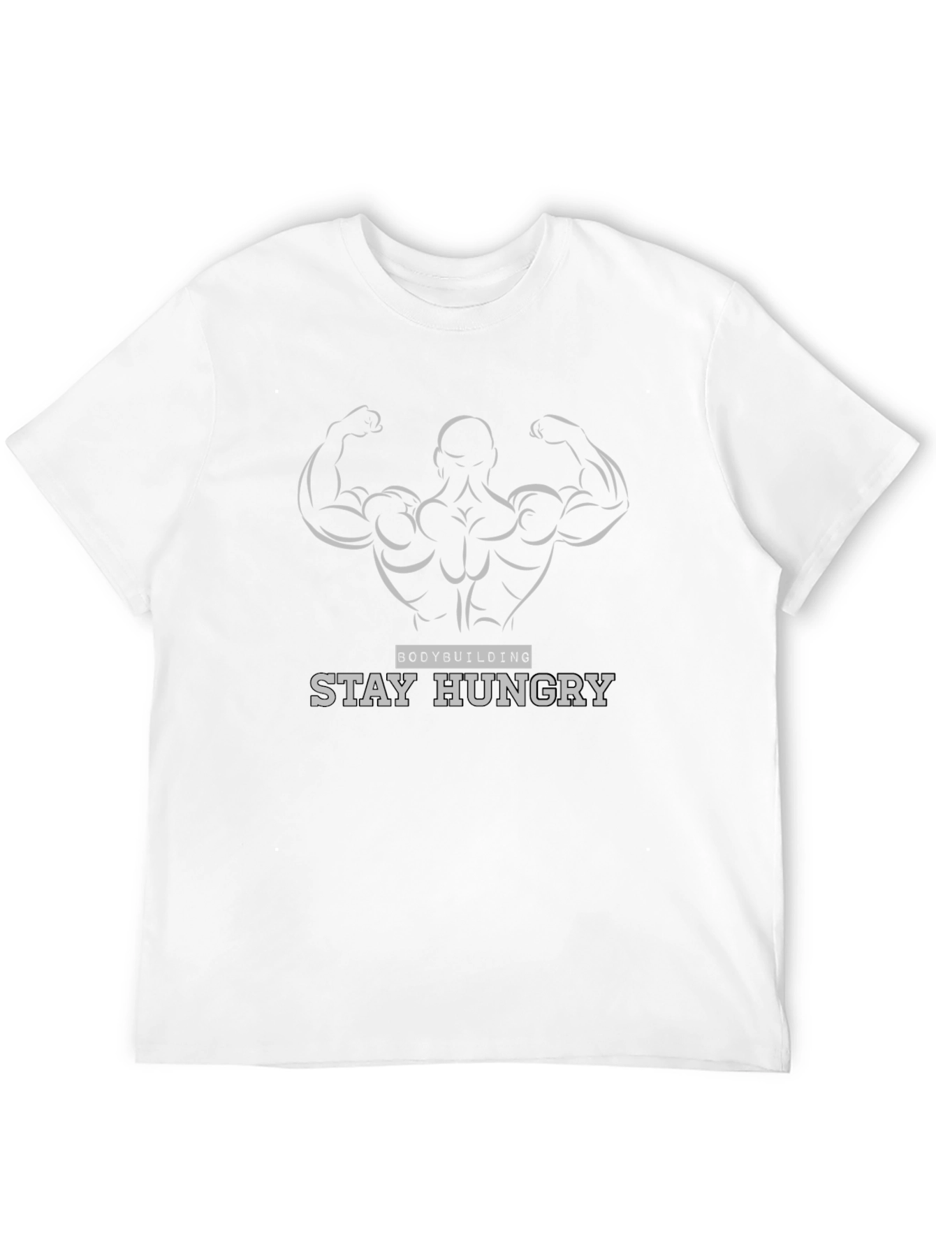 Bodybuilding Stay Hungry Black Graphic Tee