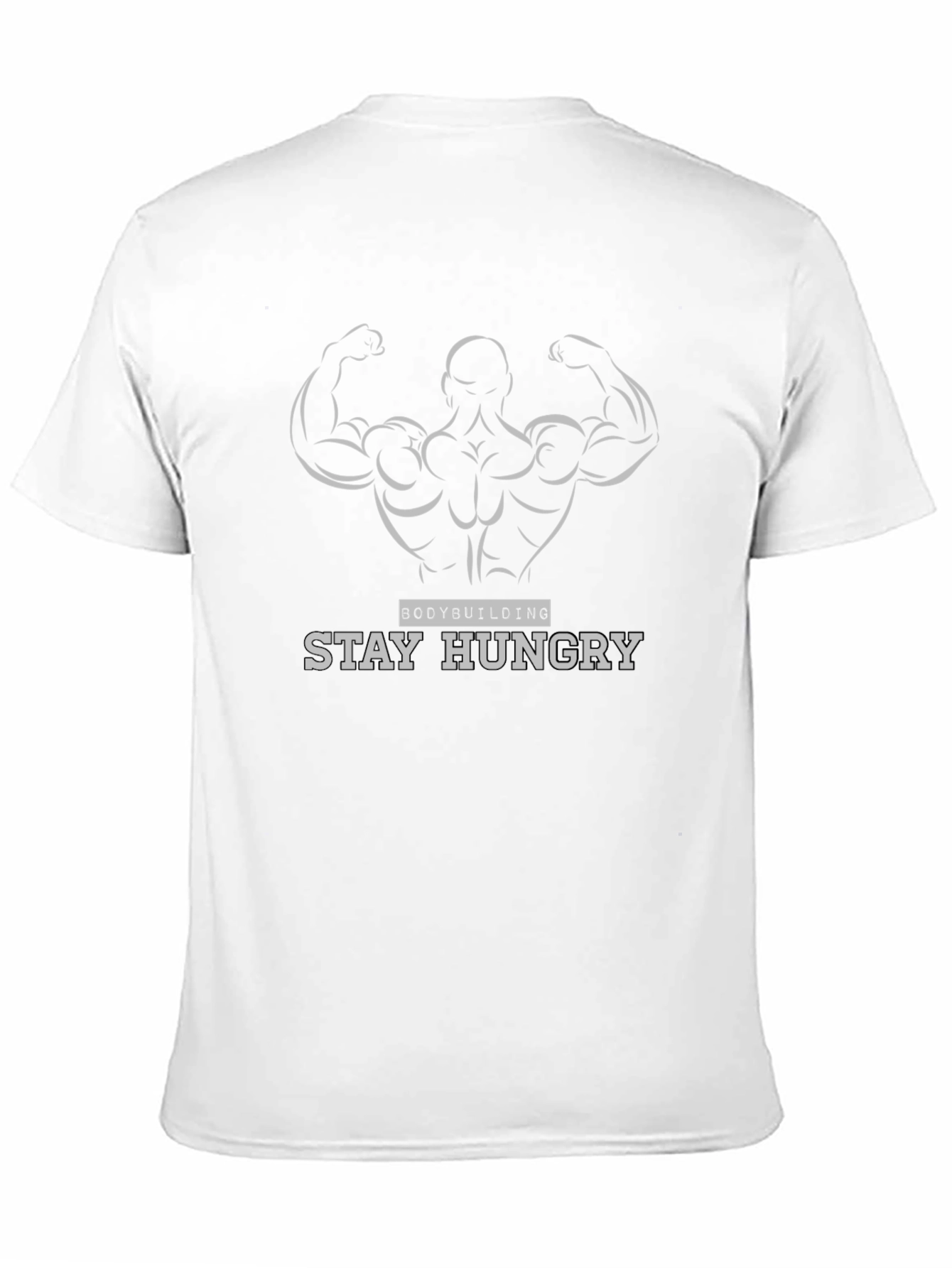 Bodybuilding Stay Hungry Black Graphic Tee