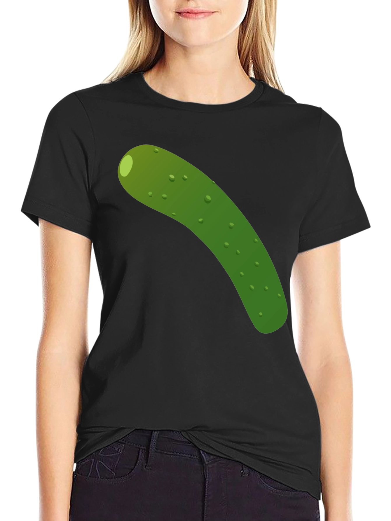 Pickle Graphic Tee - Black Cotton T-Shirt