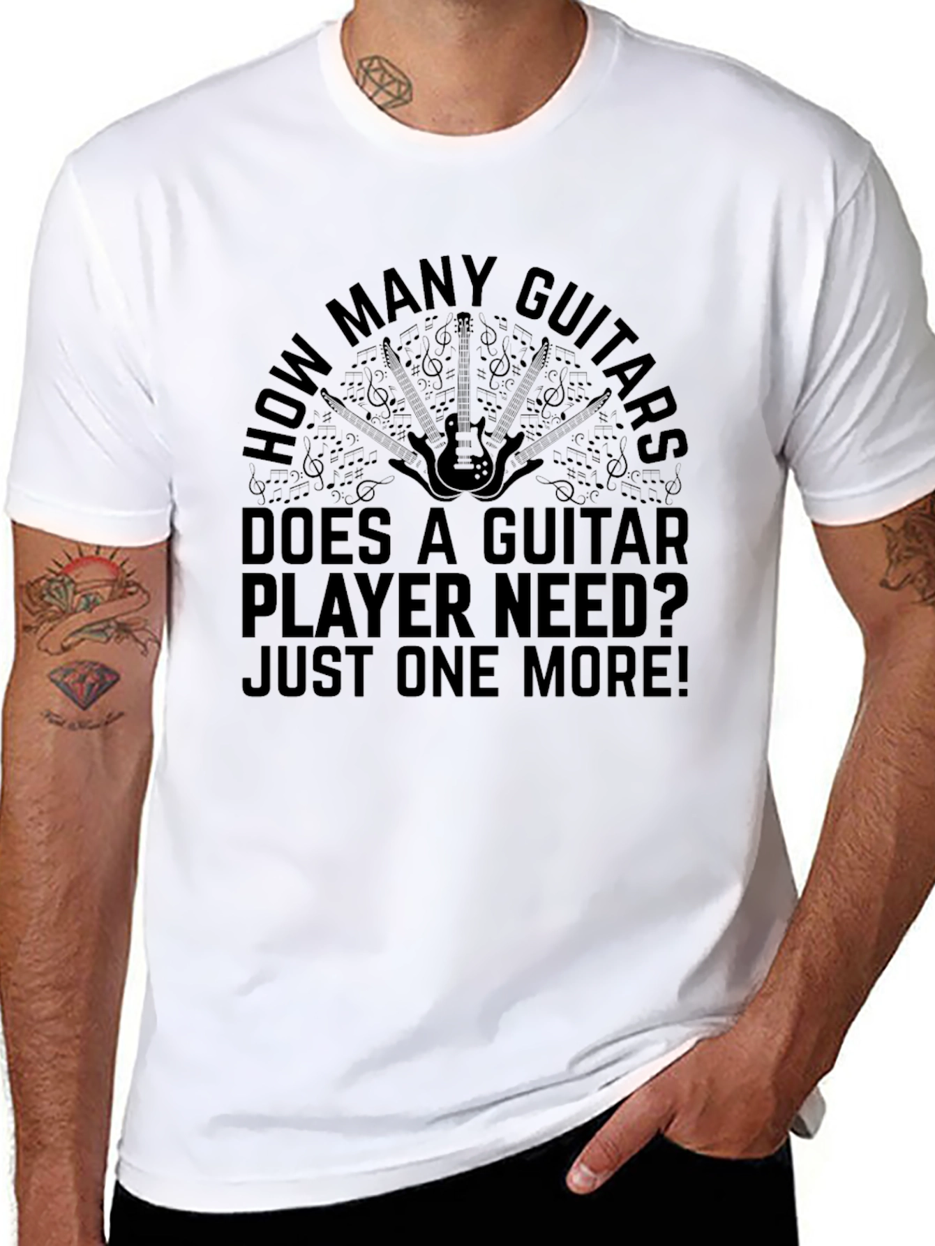 Guitar Player T-Shirt - How Many Guitars?