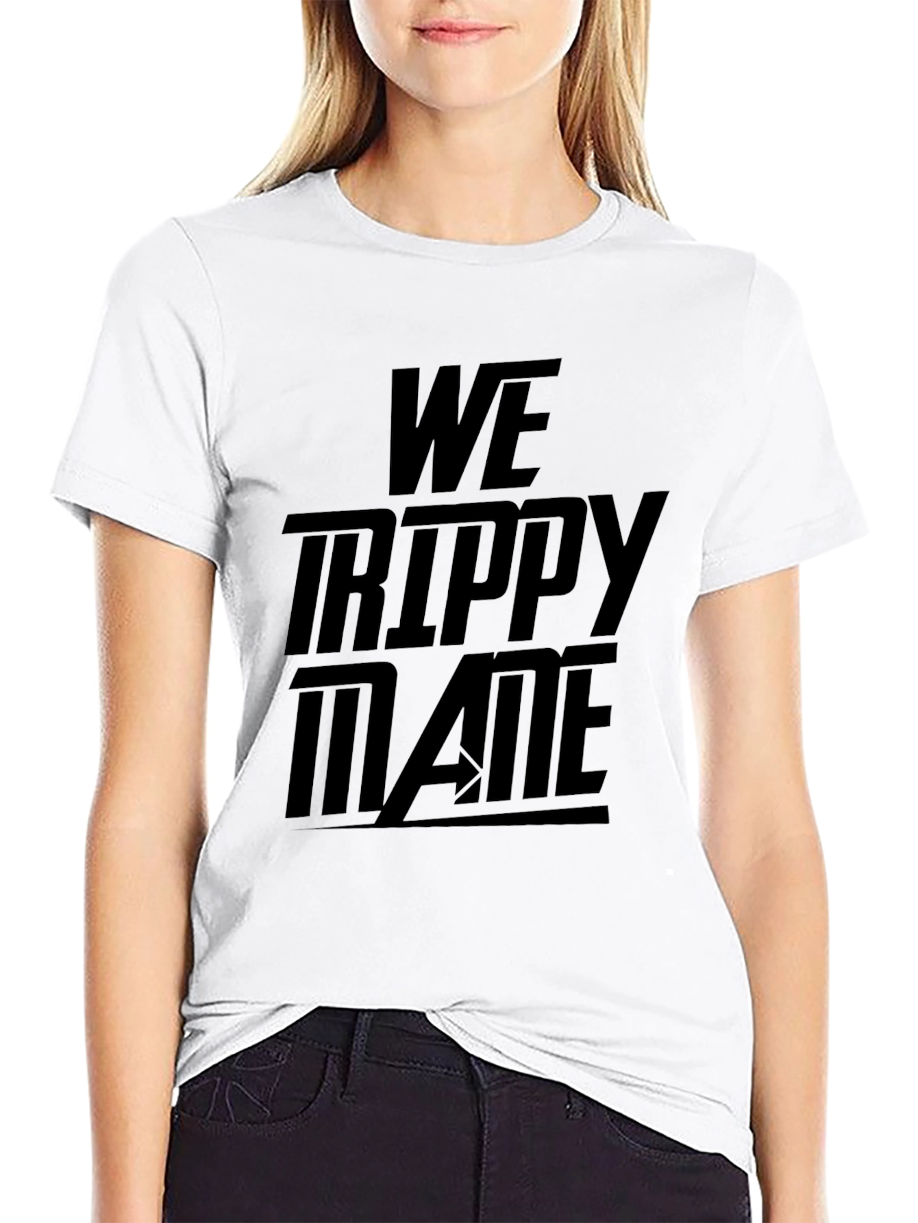 We Trippy Mane Black Graphic T-Shirt
