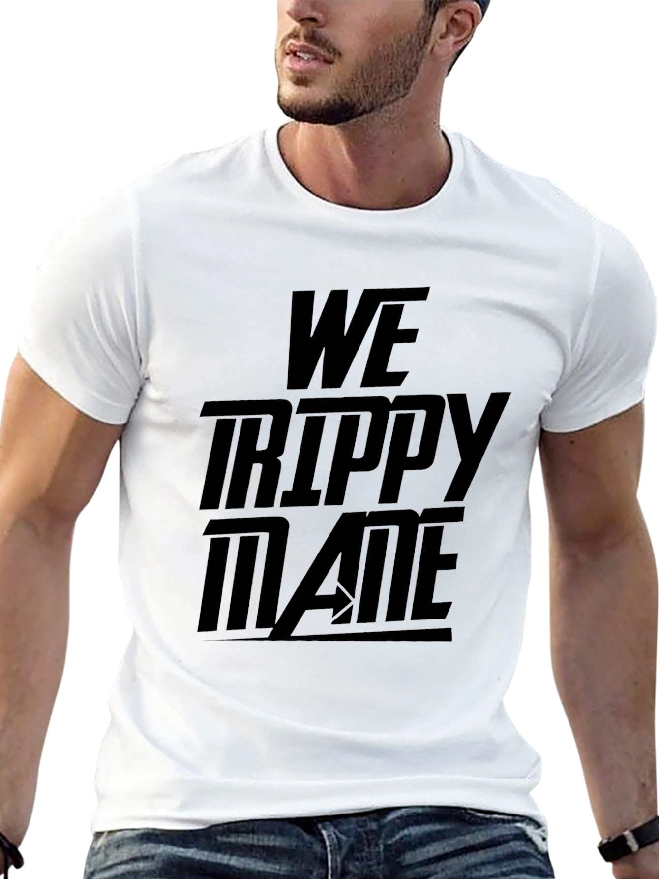 We Trippy Mane Black Graphic T-Shirt