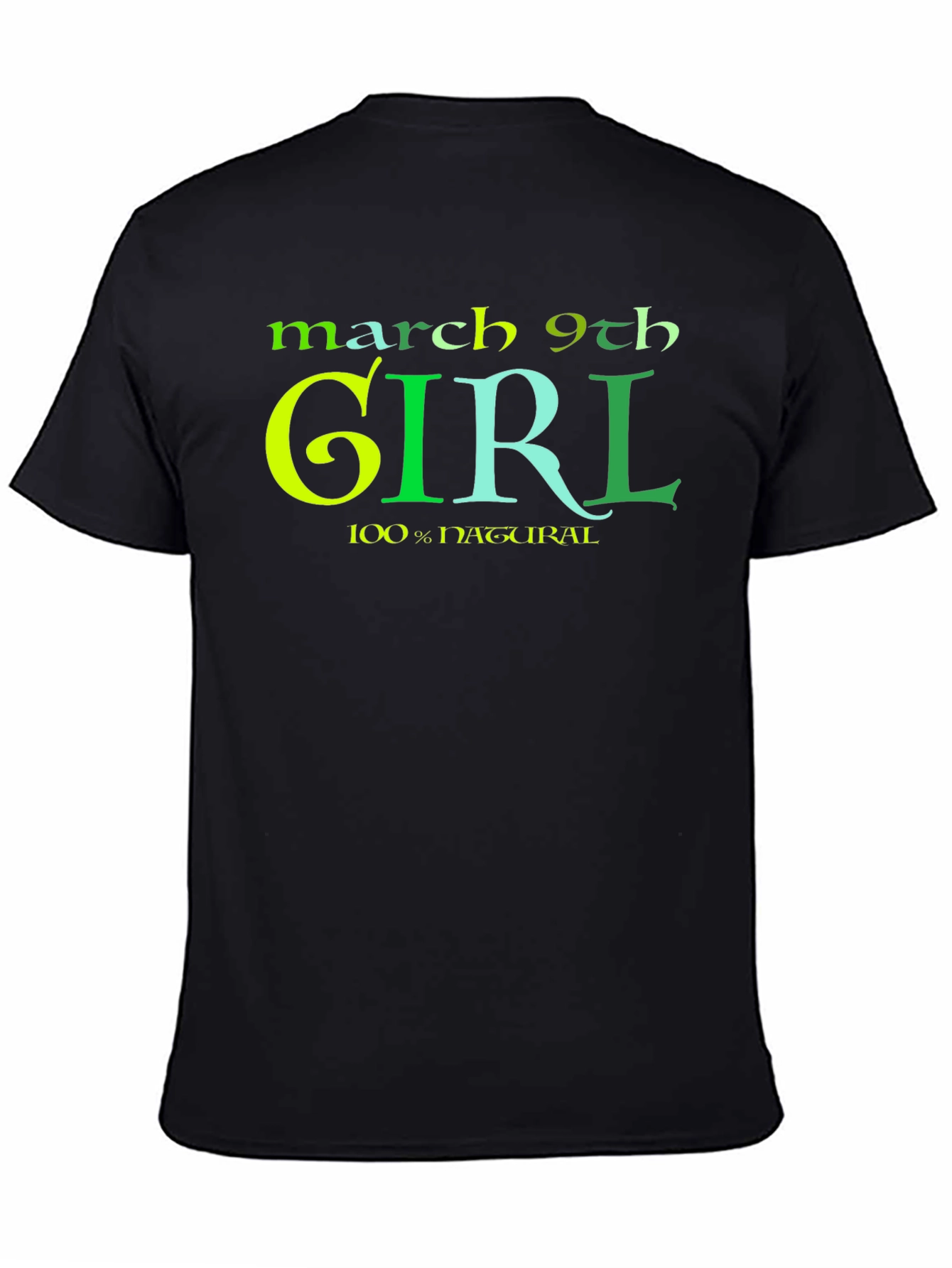 March 9th Girl T-Shirt - Black