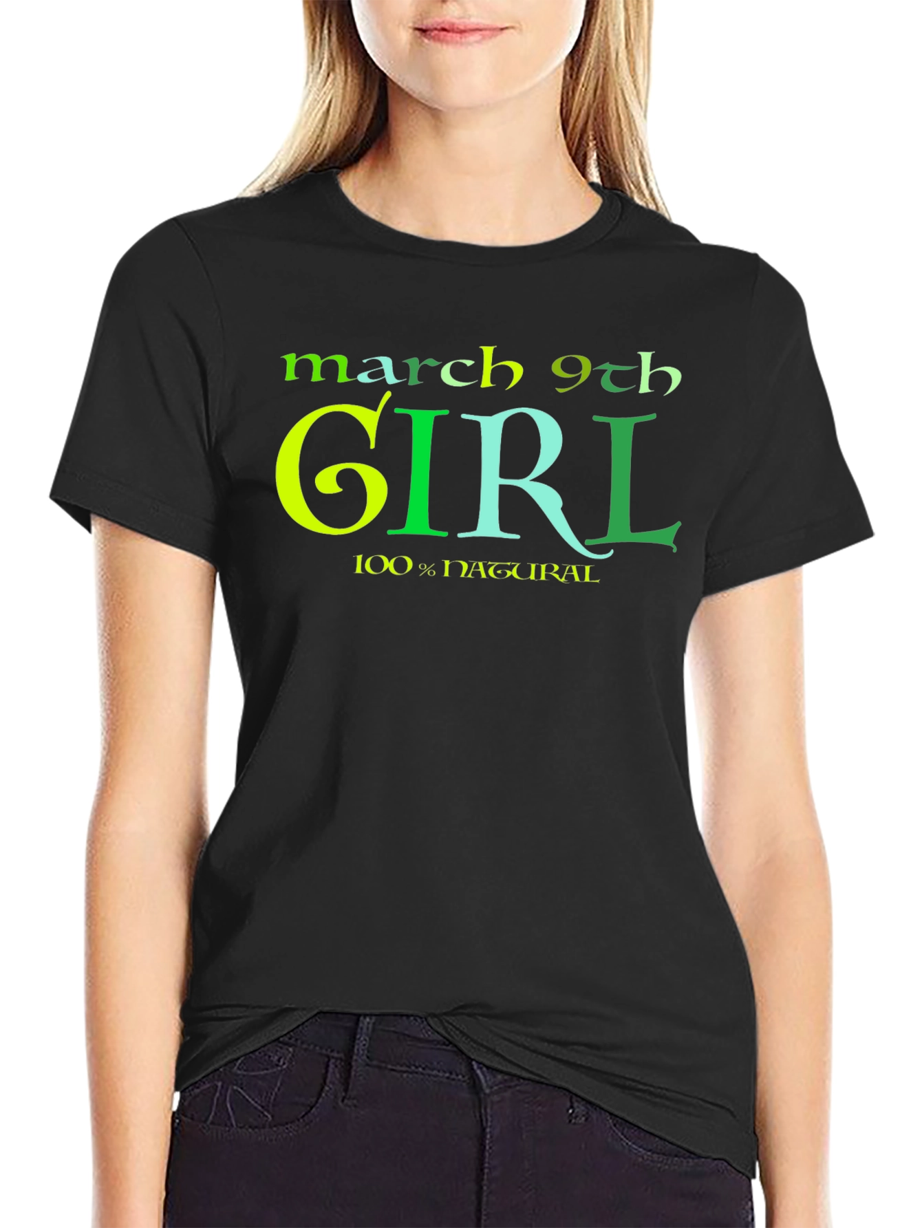 March 9th Girl T-Shirt - Black