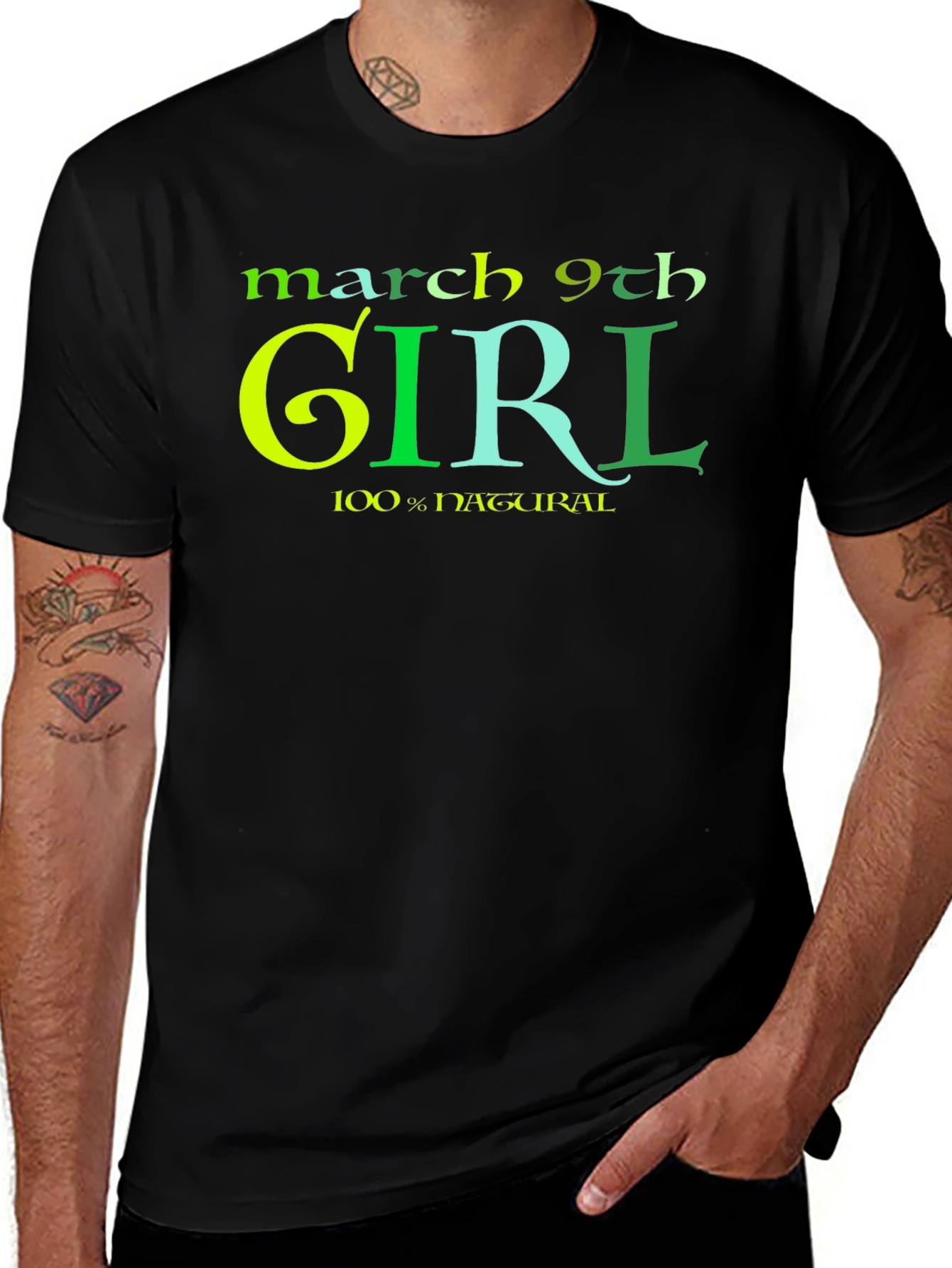 March 9th Girl T-Shirt - Black