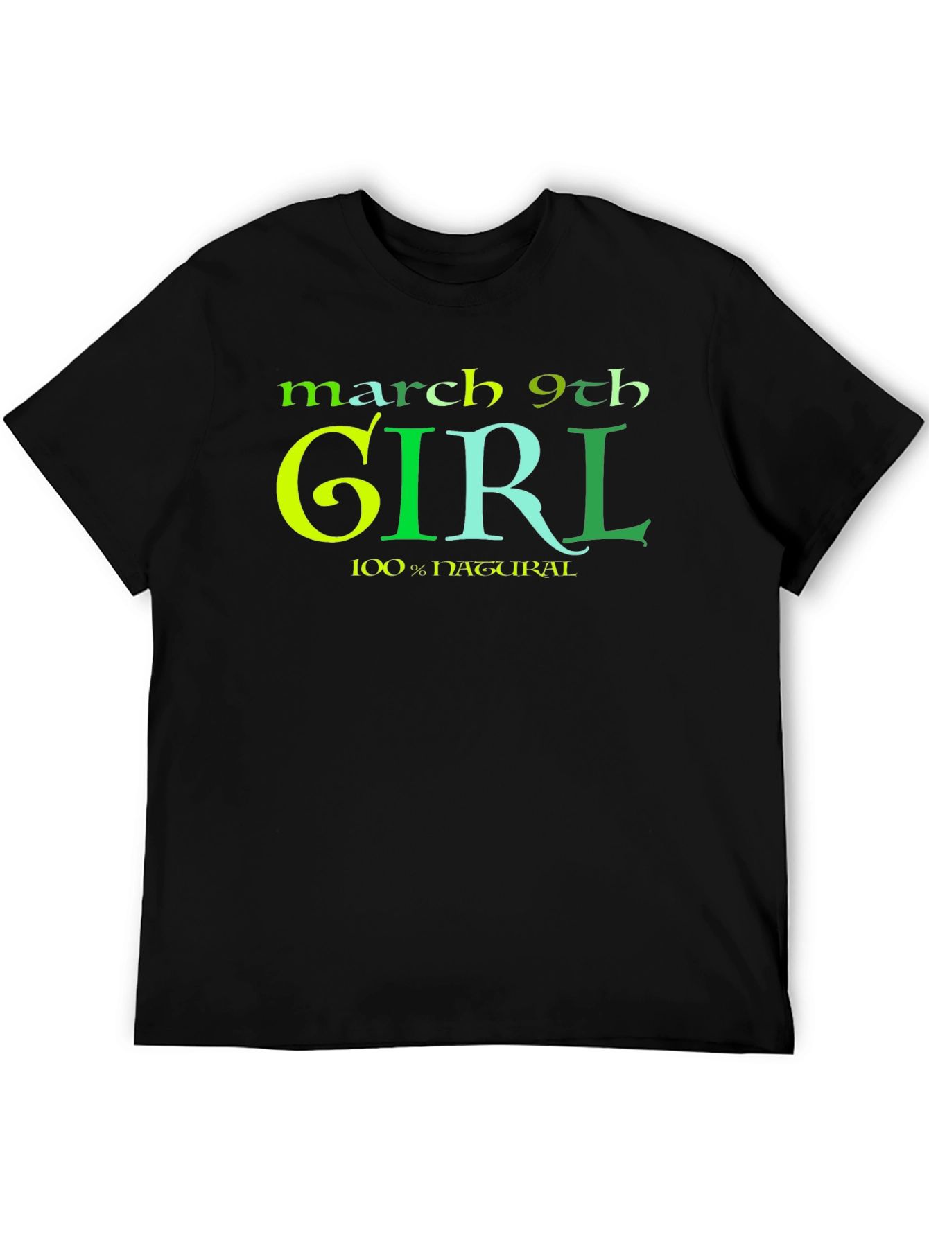 March 9th Girl T-Shirt - Black