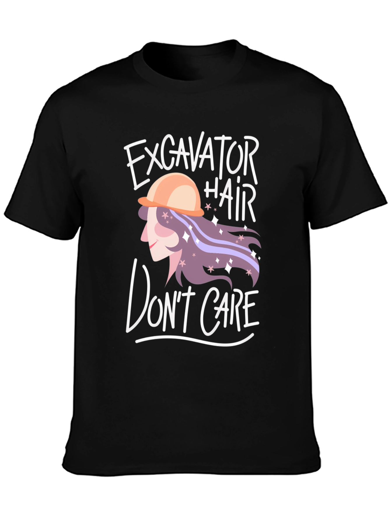 Excavator Hair Dont Care Graphic Tee