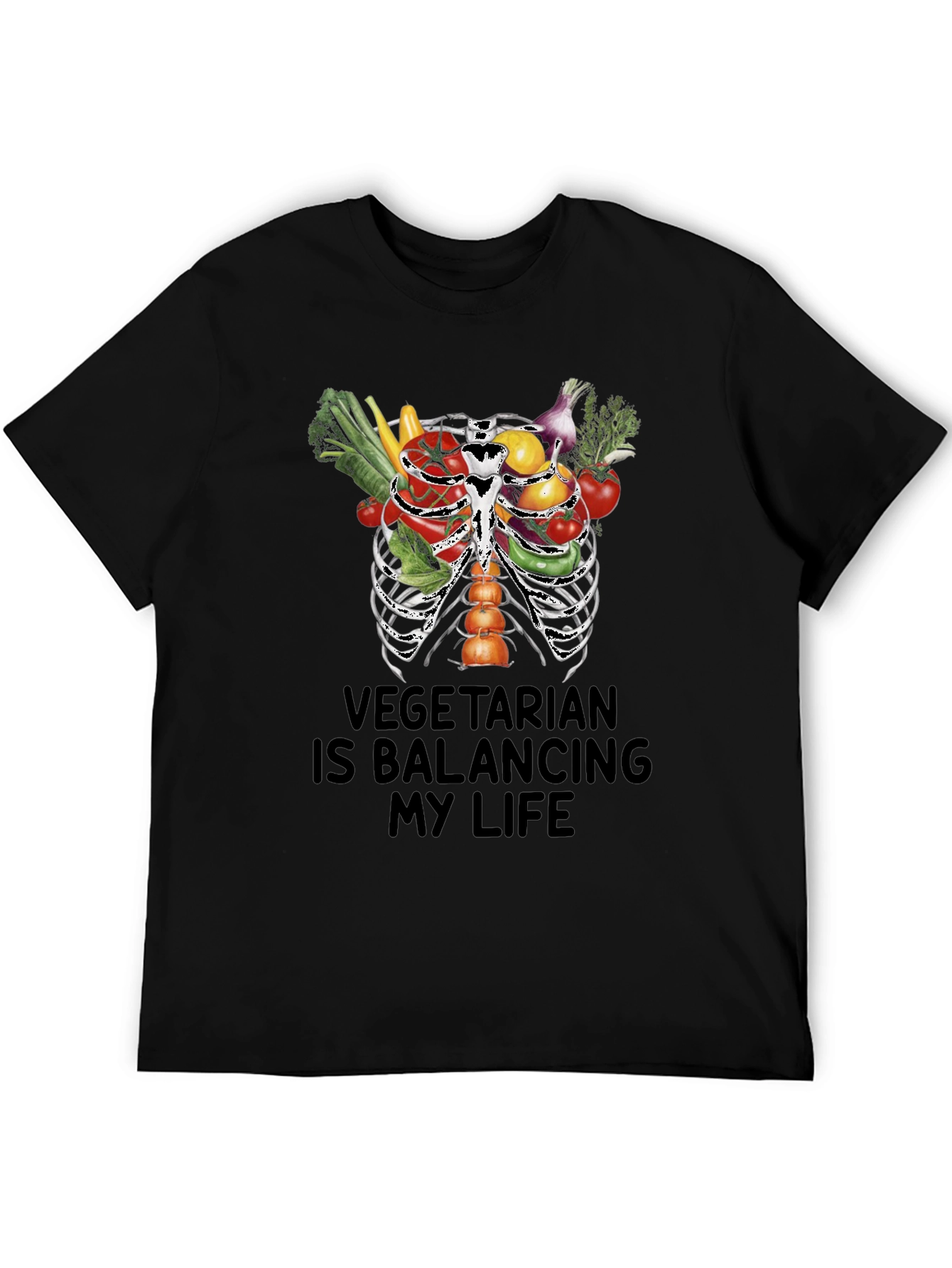 Vegetarian Balancing Life Graphic Tee