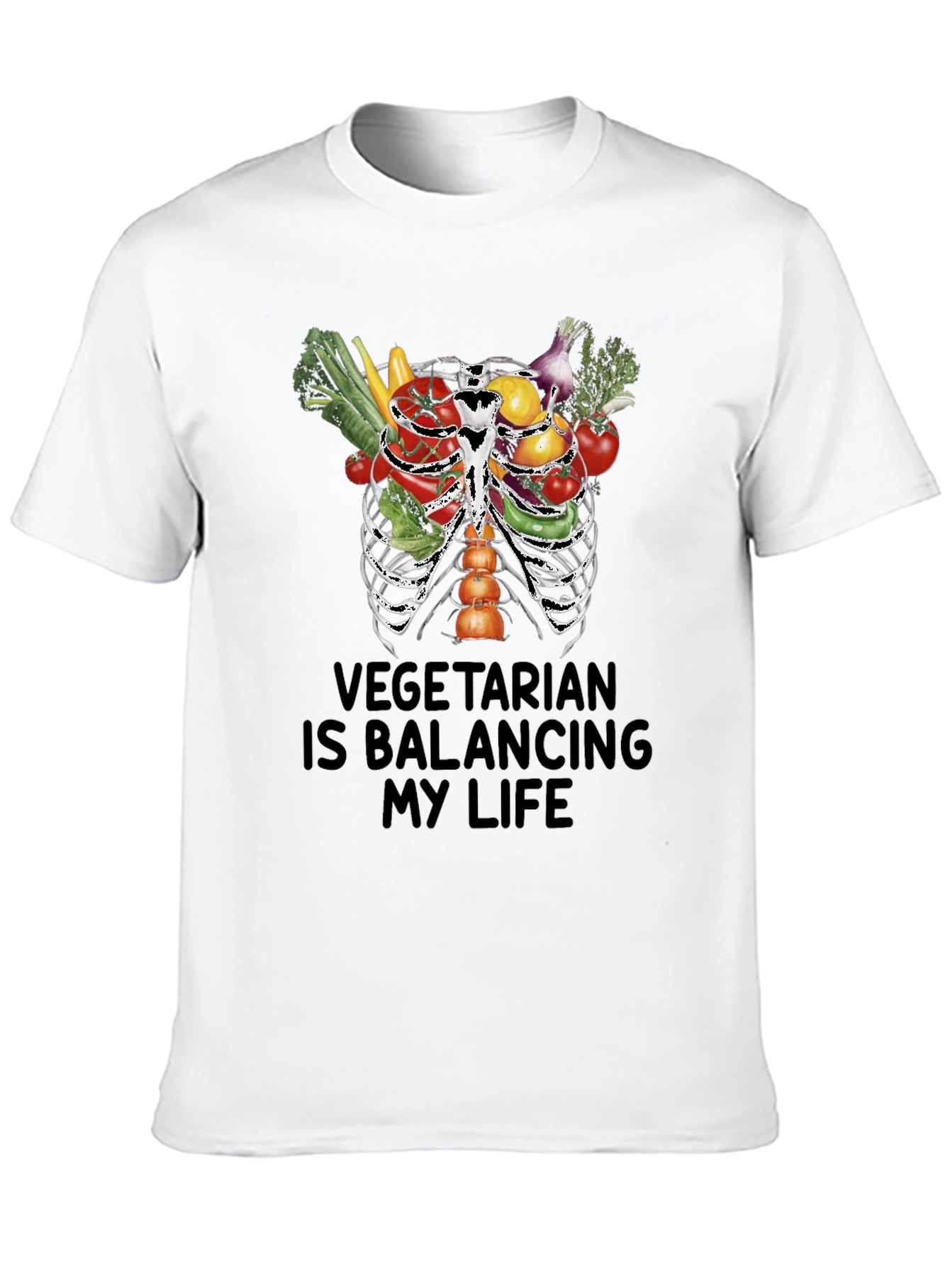 Vegetarian Balancing Life Graphic Tee