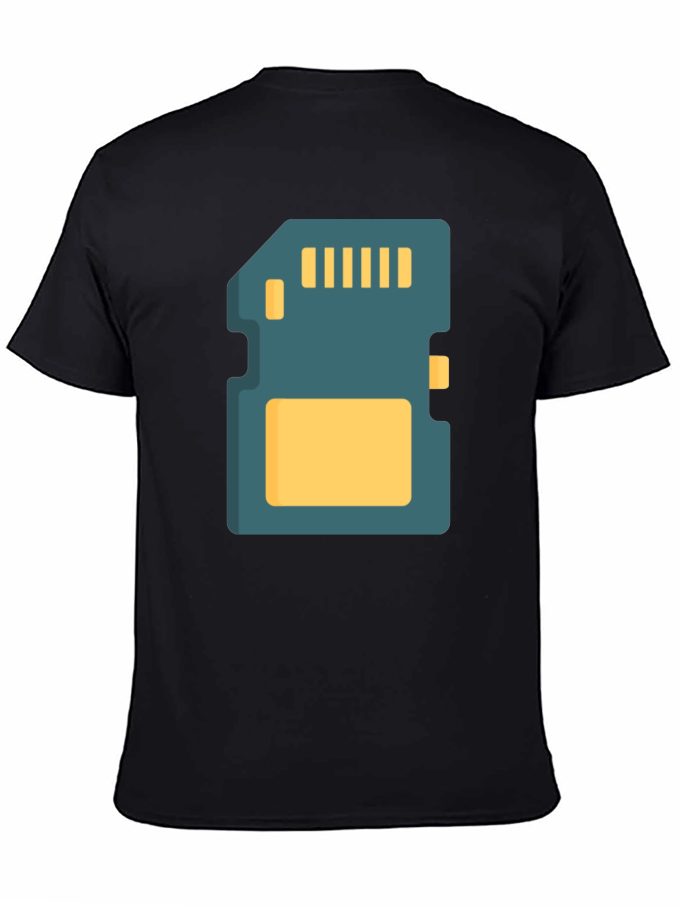 SD Card Graphic Tee - Black Cotton T-Shirt