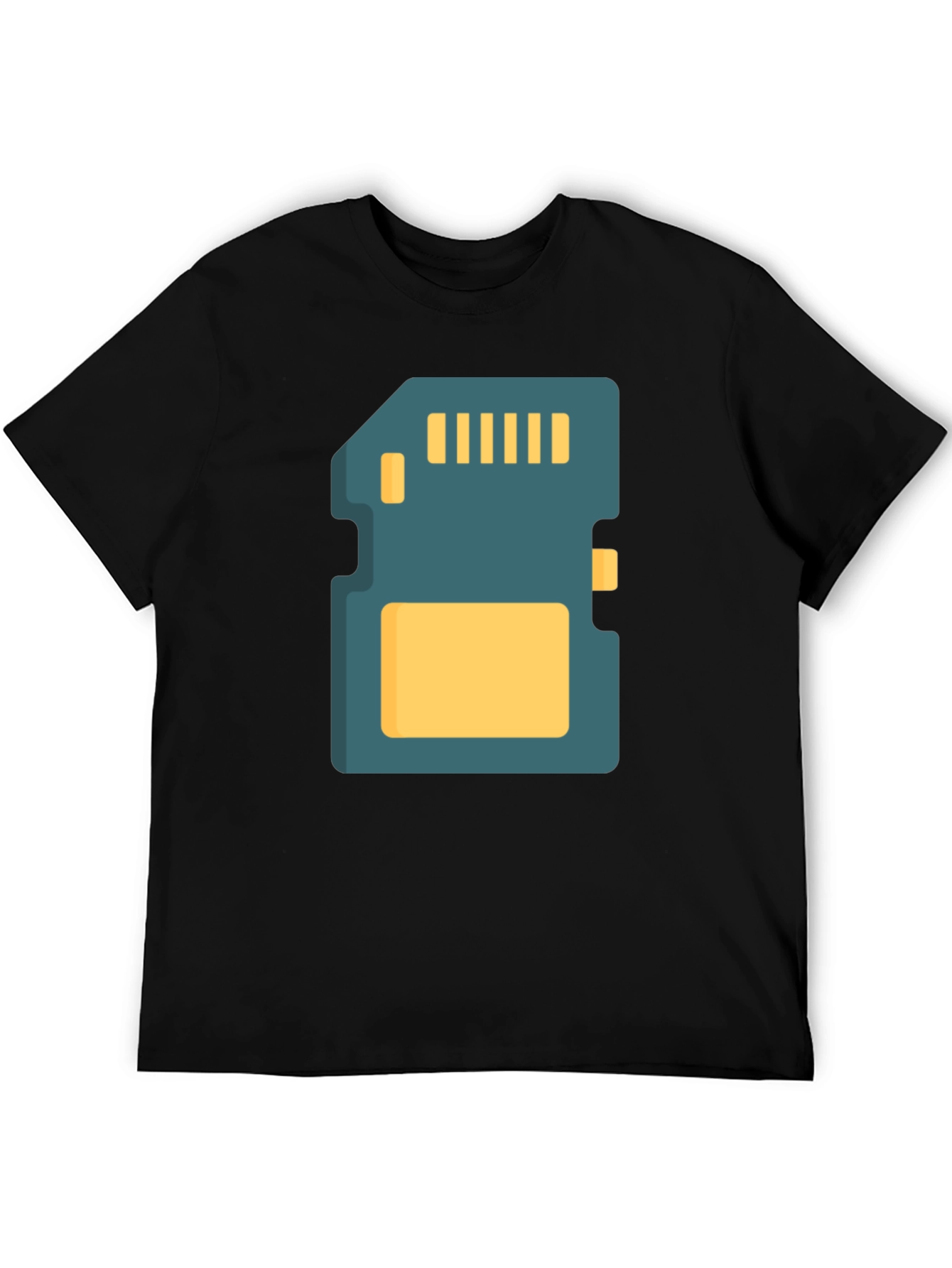 SD Card Graphic Tee - Black Cotton T-Shirt