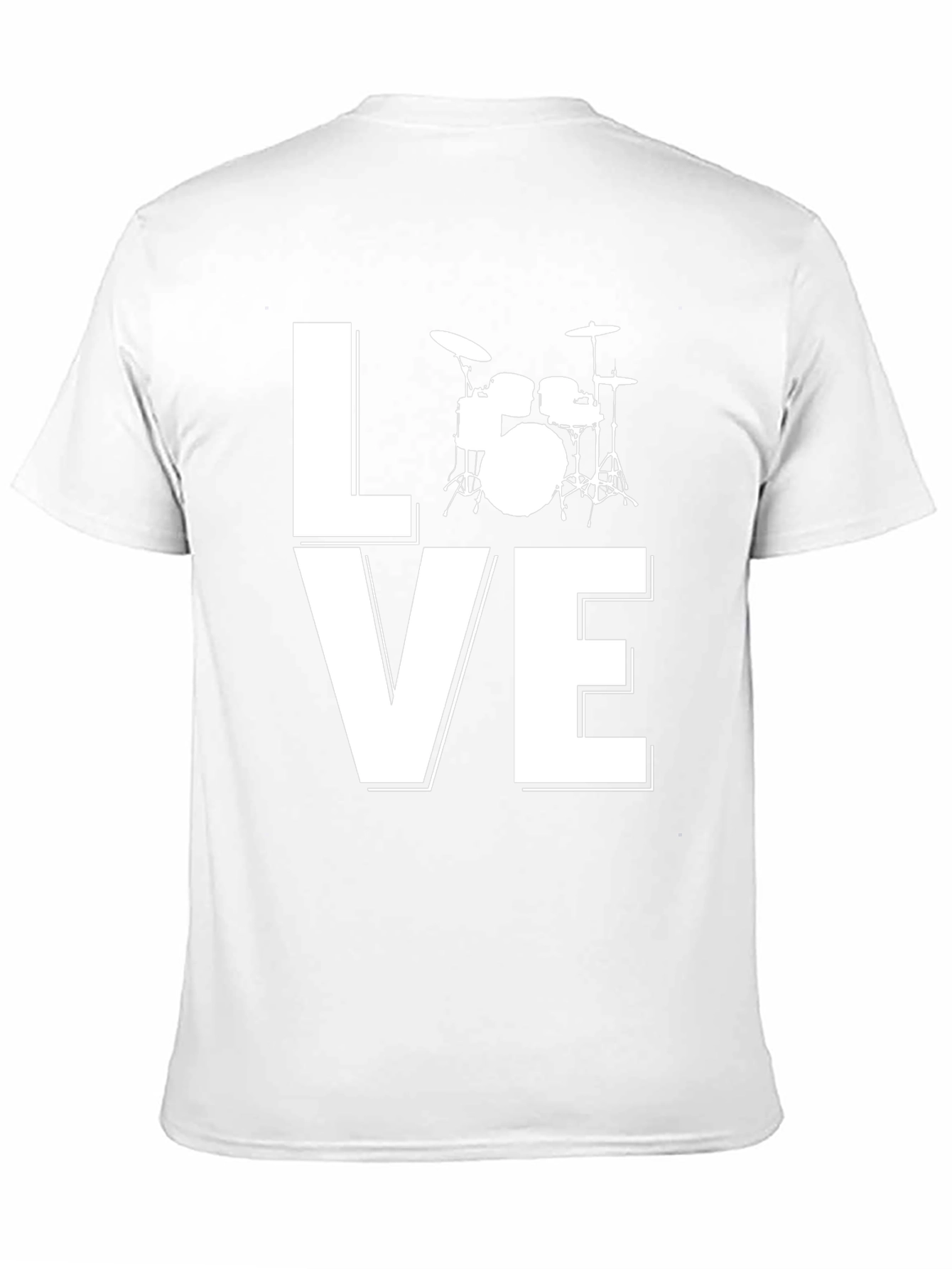Love Drums Graphic Tee - Black Cotton Blend