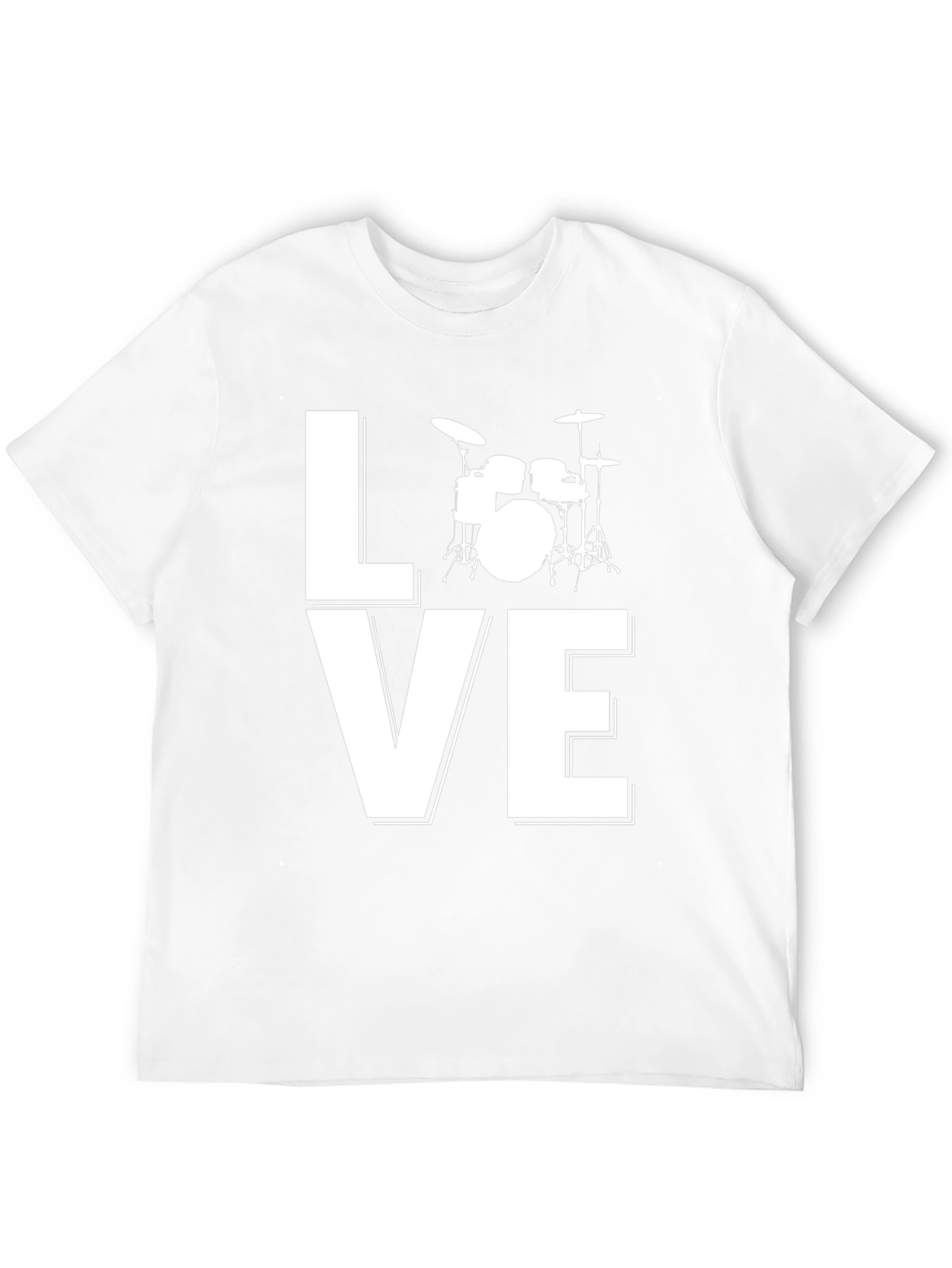 Love Drums Graphic Tee - Black Cotton Blend