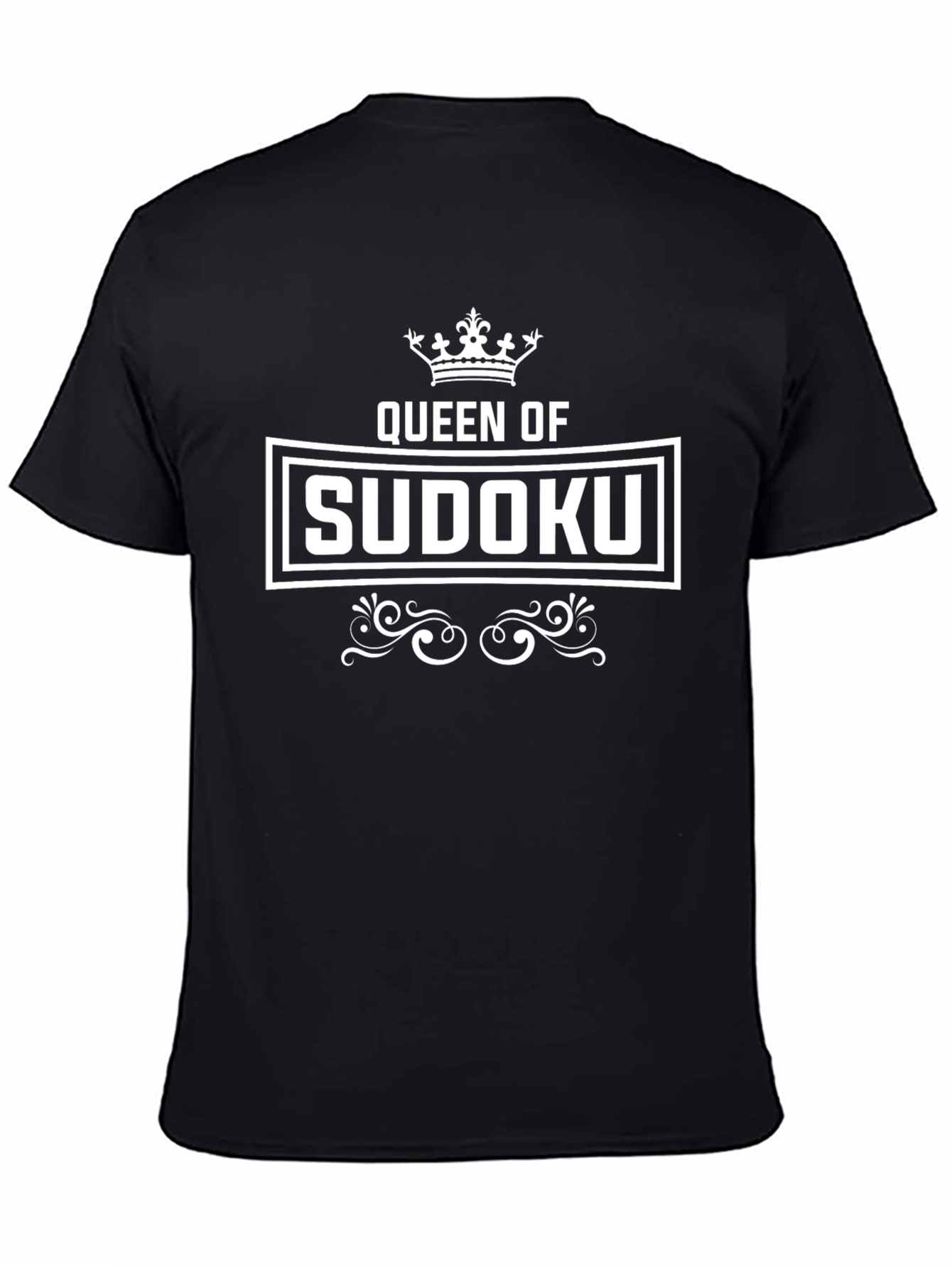 Queen of Sudoku T-Shirt - Black Graphic Tee