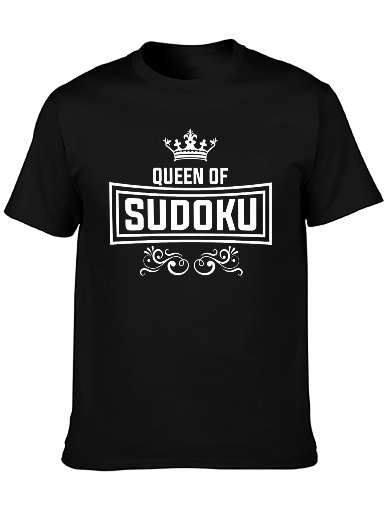 Queen of Sudoku T-Shirt - Black Graphic Tee