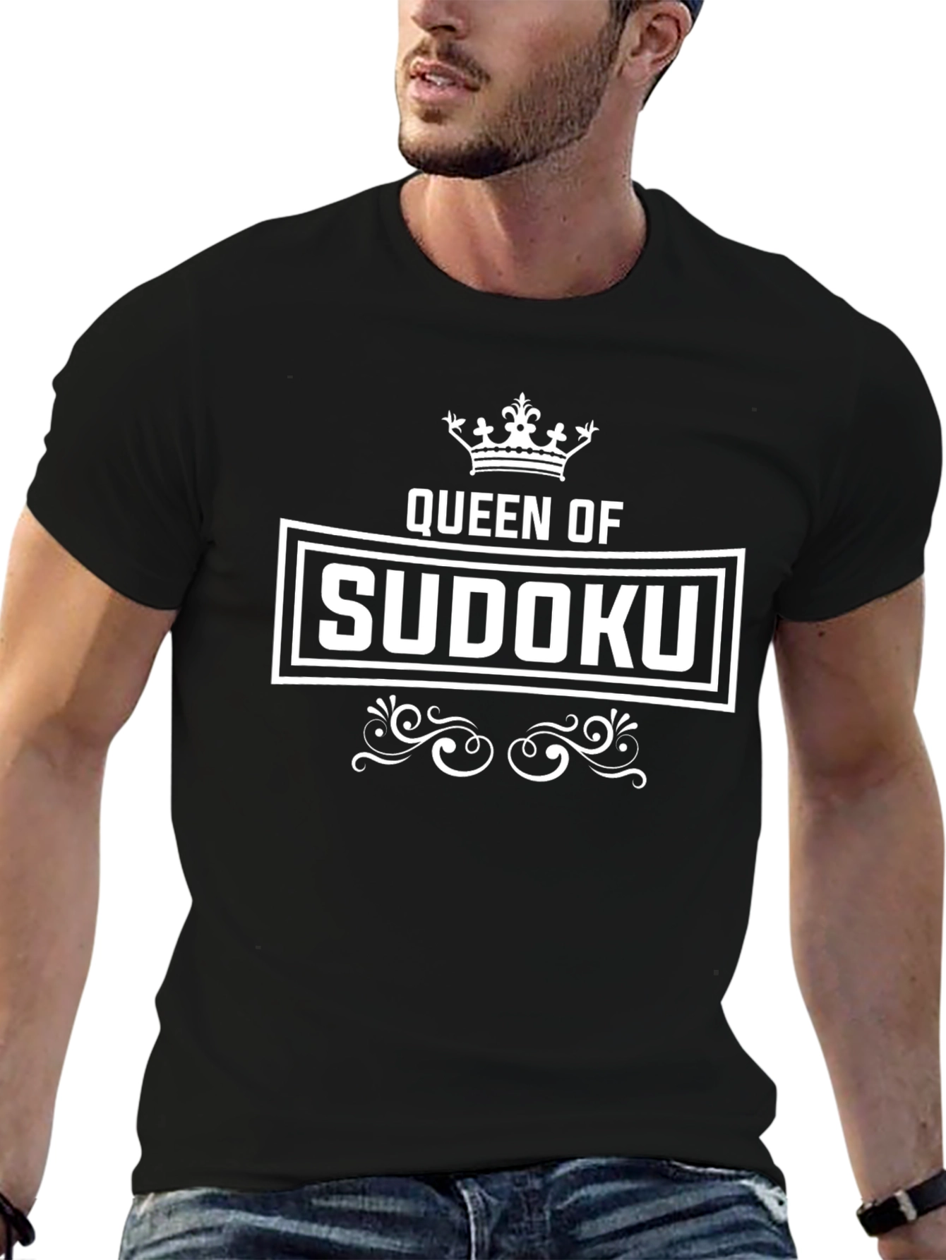 Queen of Sudoku T-Shirt - Black Graphic Tee