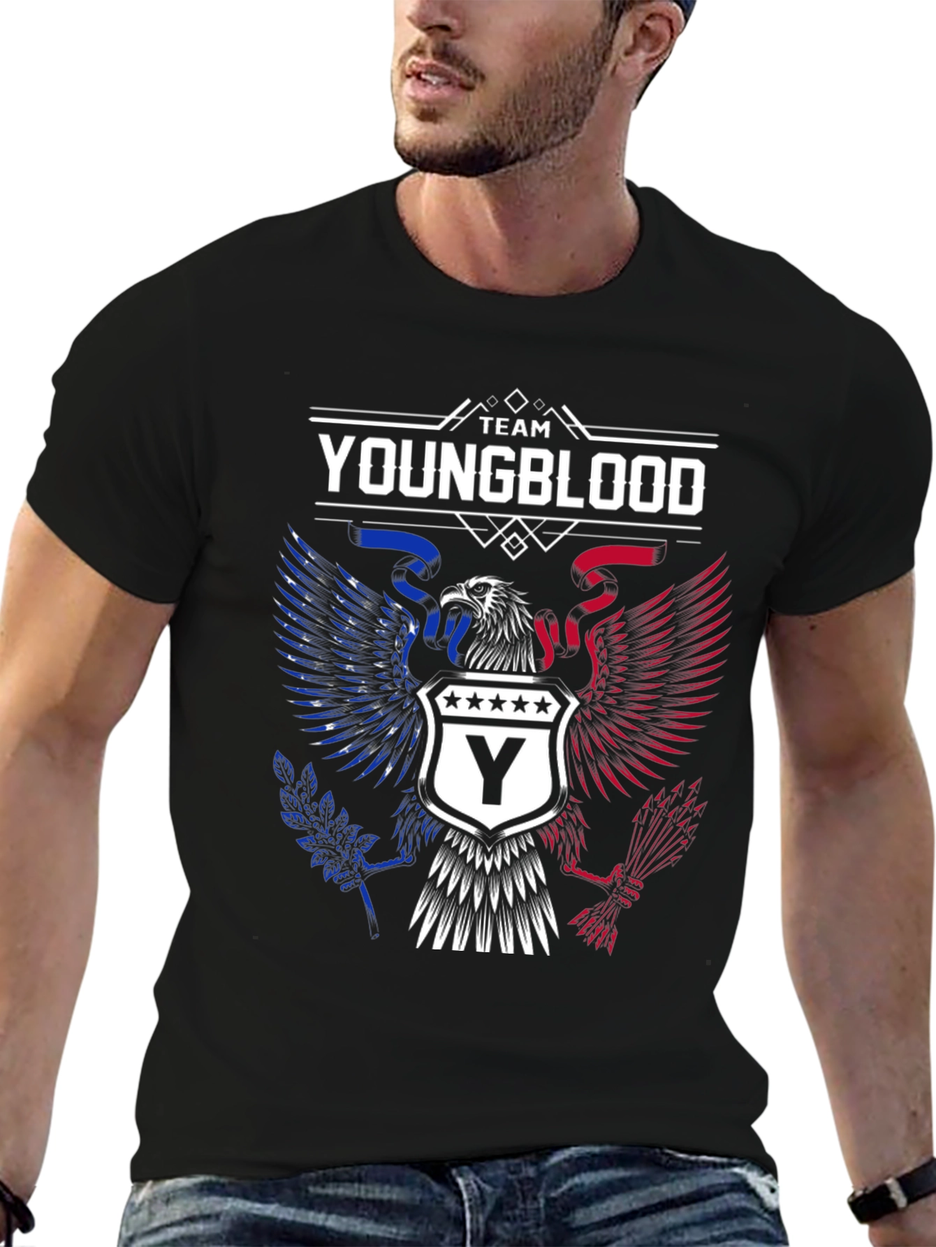 Team Youngblood Eagle Graphic Black T-Shirt
