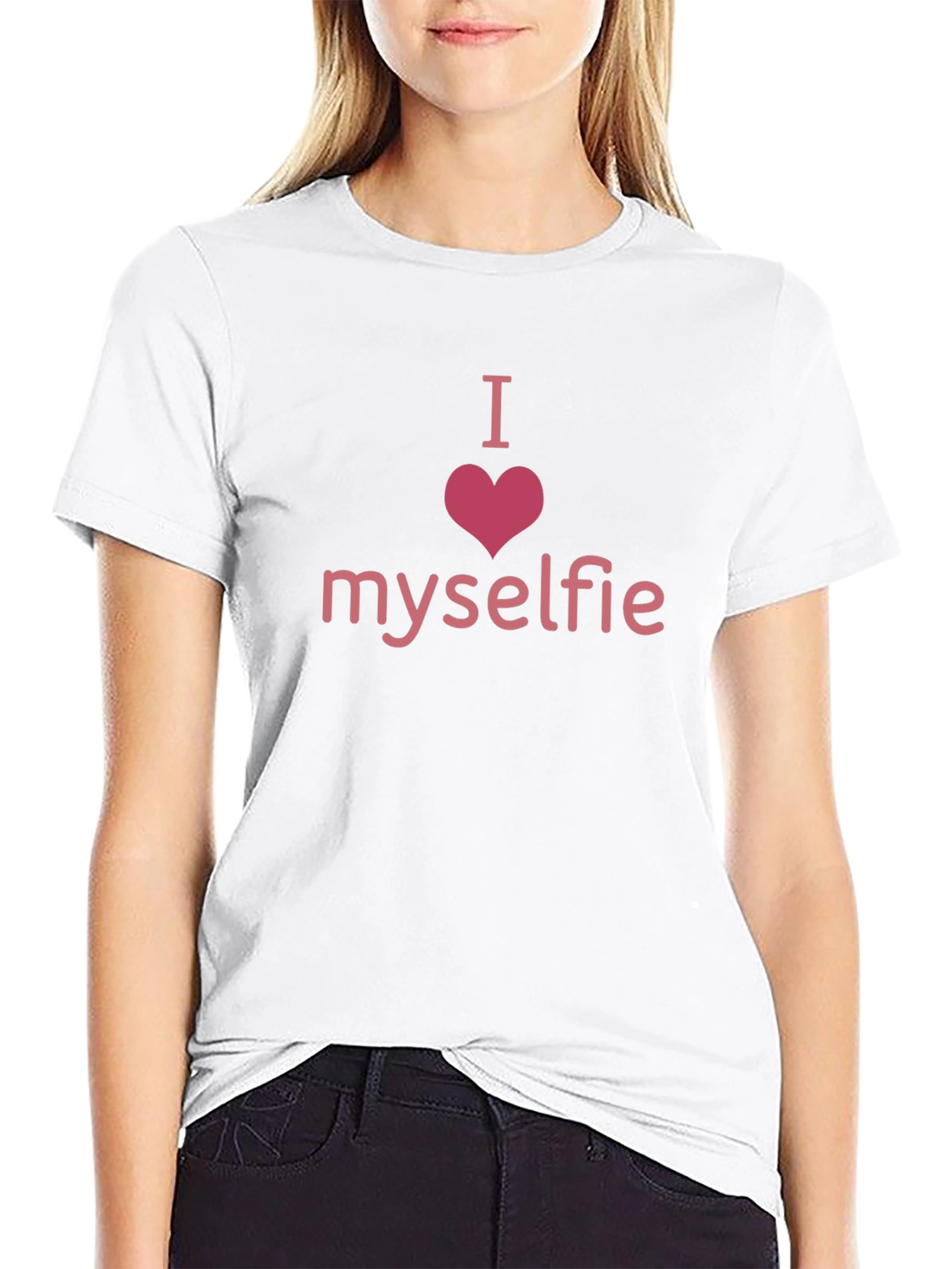 I Heart Myselfie Black T-Shirt