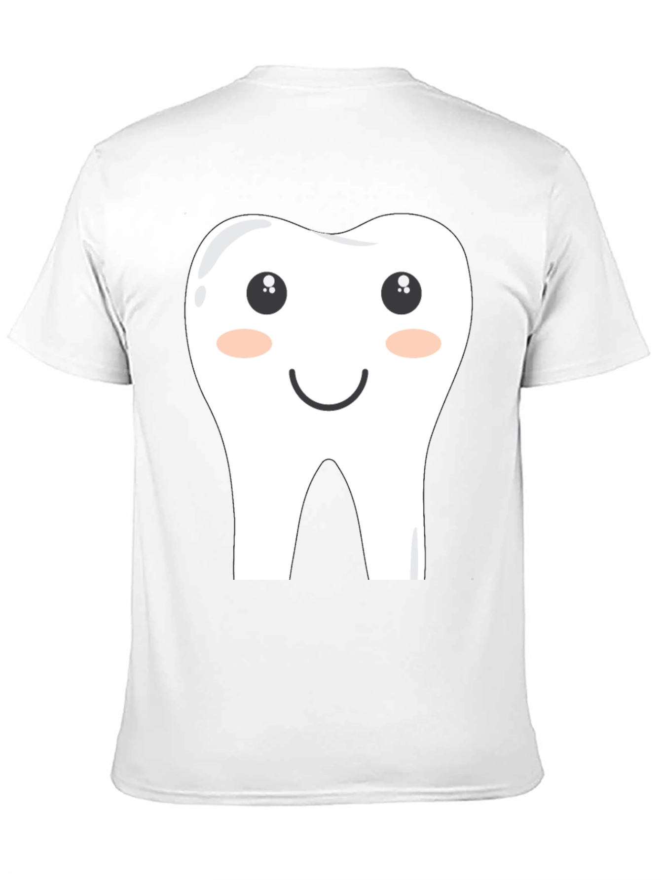 Funny Cartoon Tooth Graphic Tee - Black