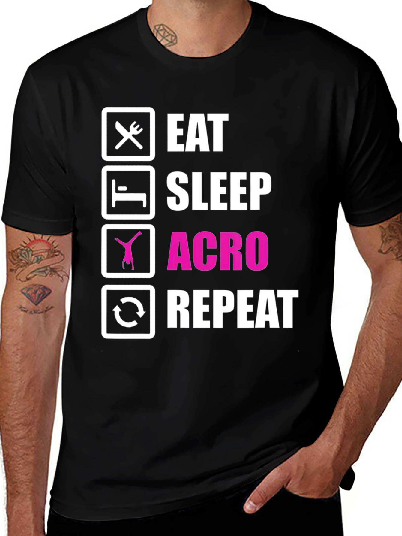 Eat Sleep Acro Repeat T-Shirt