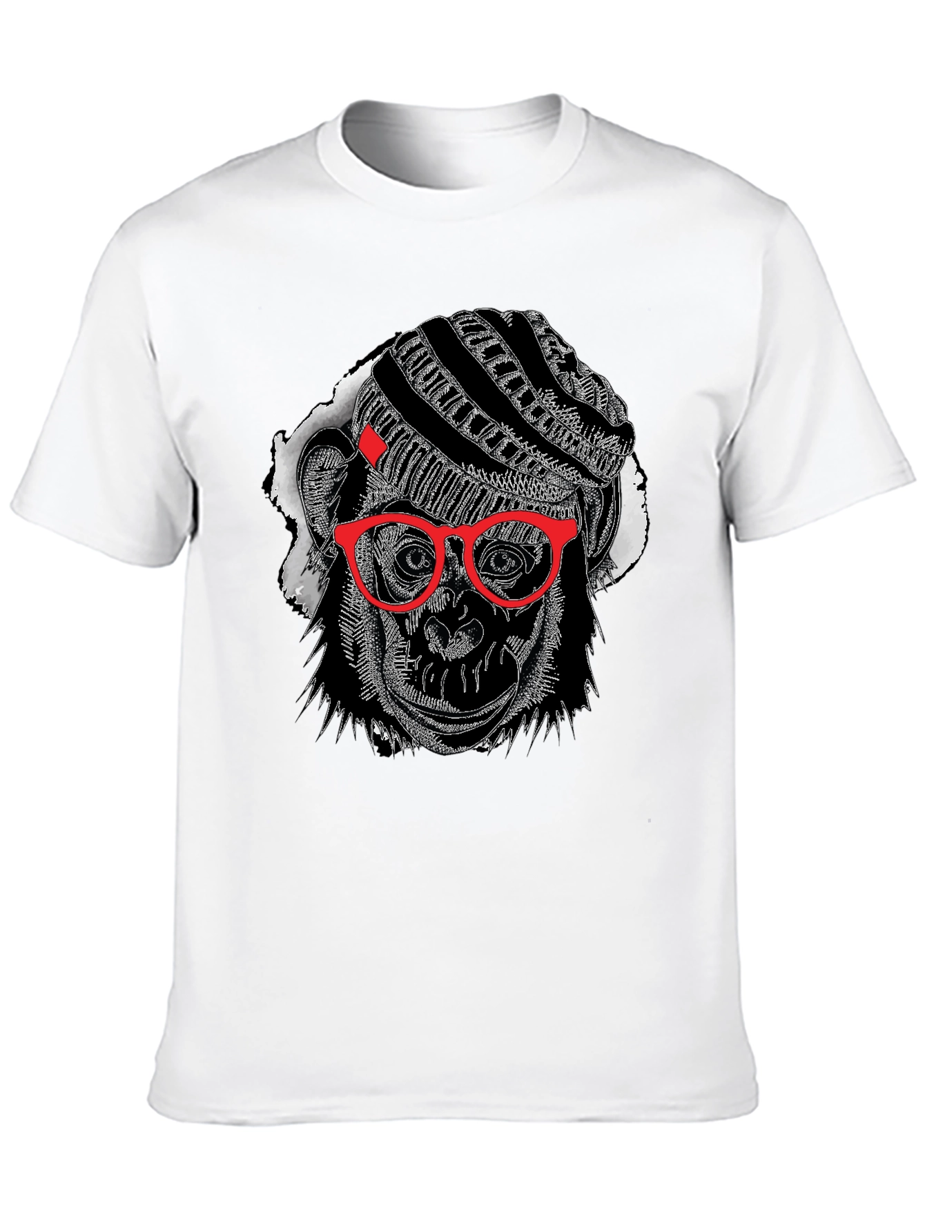 Cool Monkey Graphic Tee - Black Cotton T-Shirt